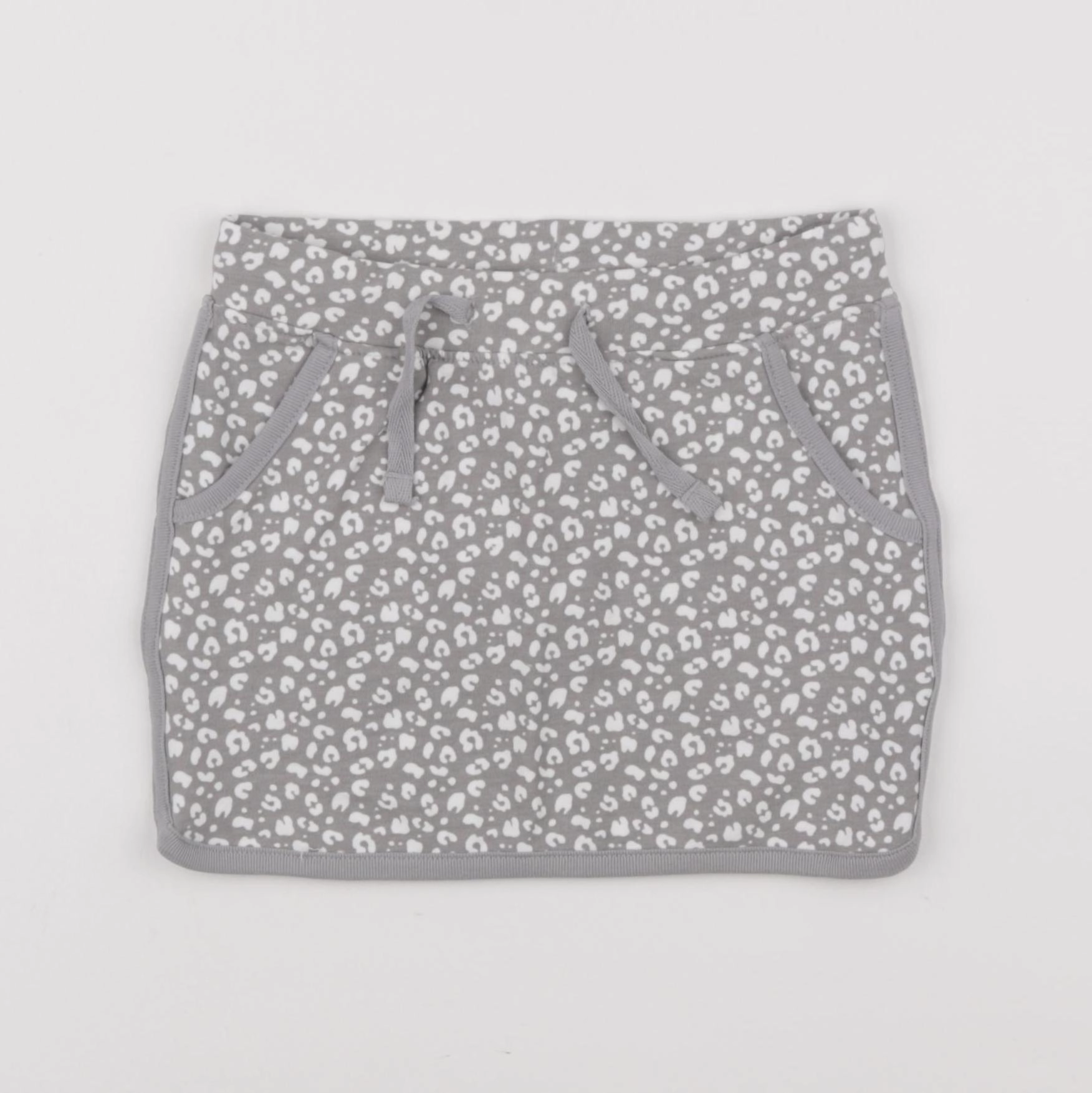 Vertbaudet - jupe gris, blanc - 6 ans