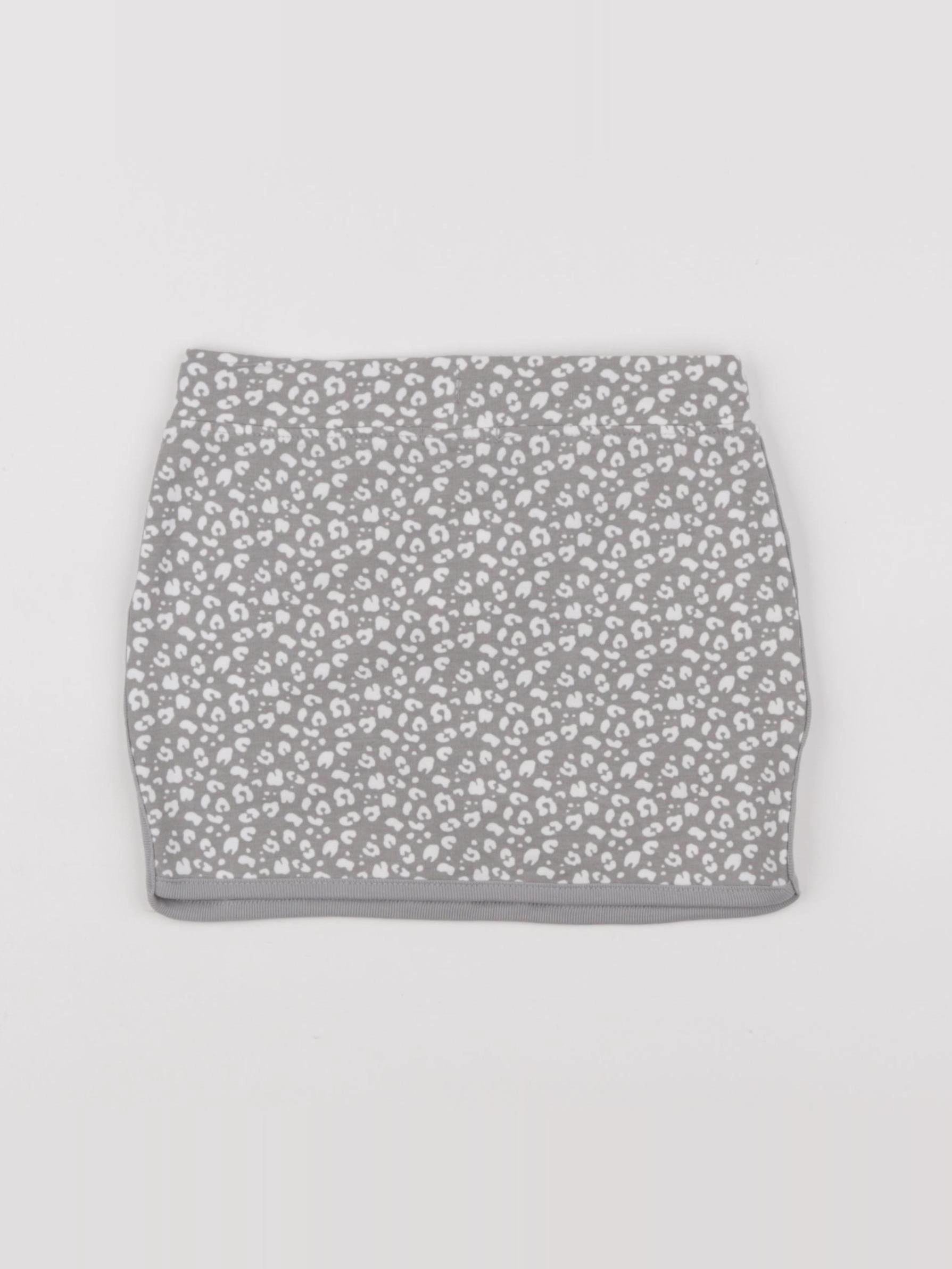 Vertbaudet - jupe gris, blanc - 6 ans