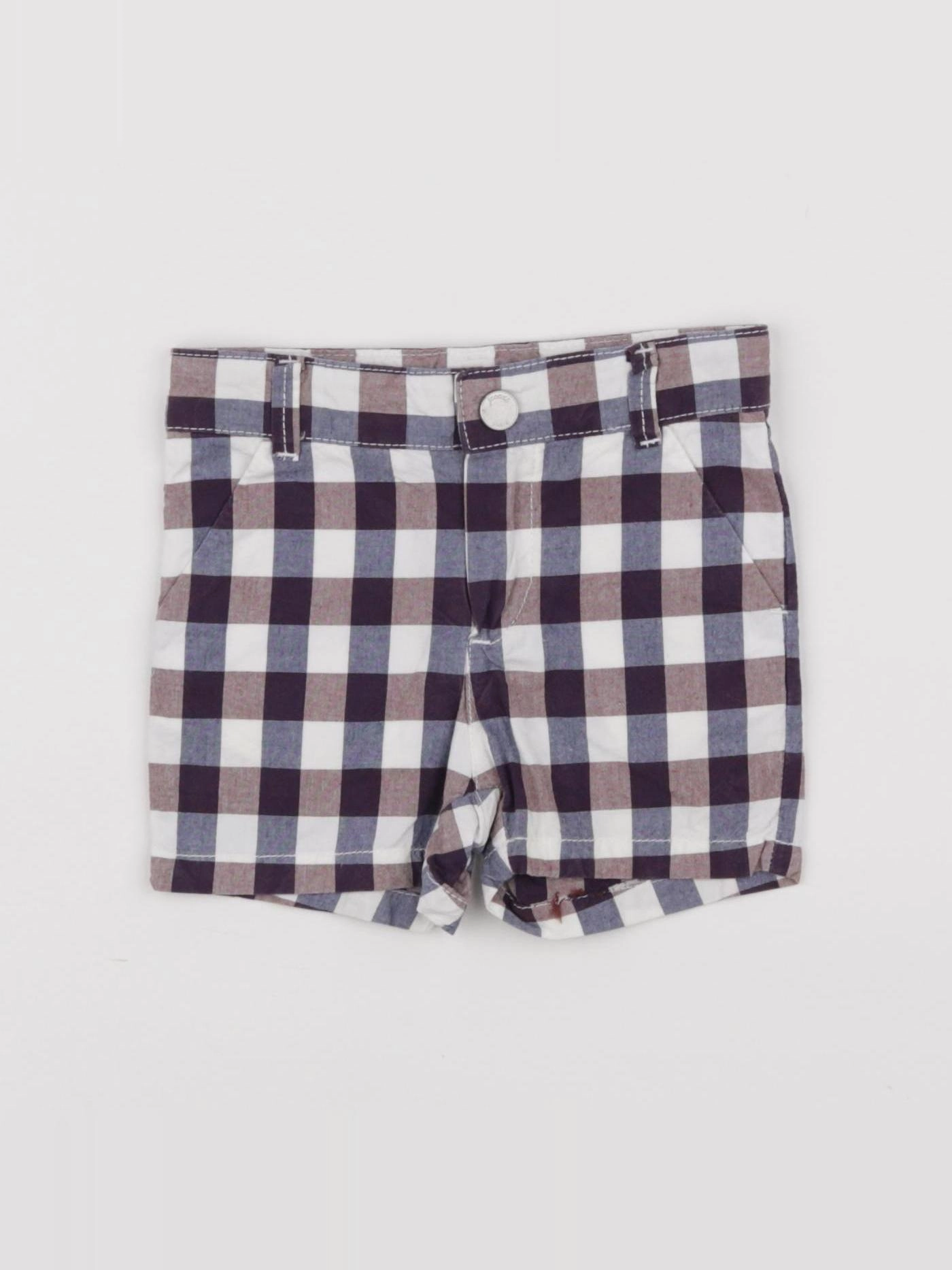 Jacadi - short blanc, marron - 6 mois