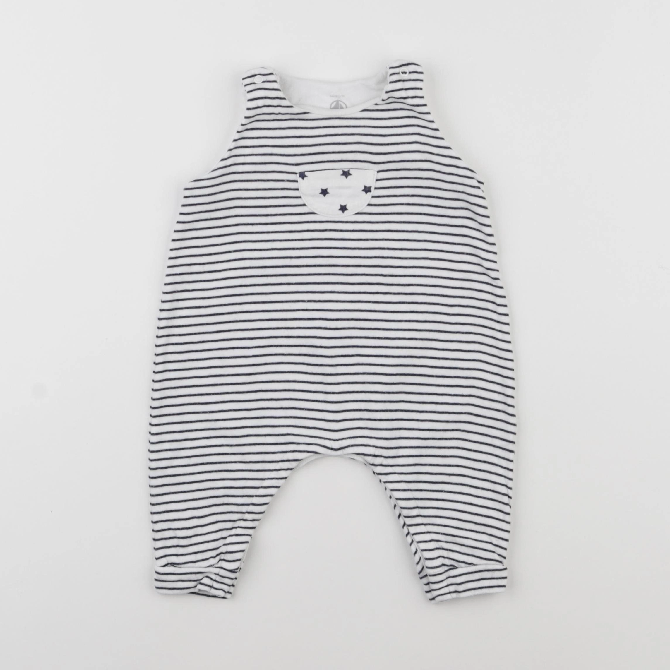 Petit Bateau - combinaison blanc, bleu - 3 mois