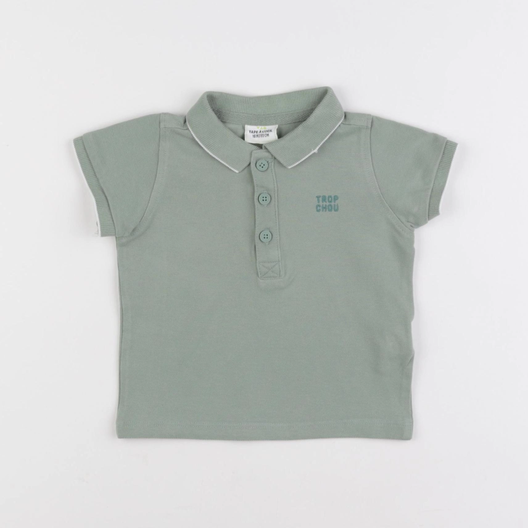 Tape à l'oeil - polo vert - 18 mois