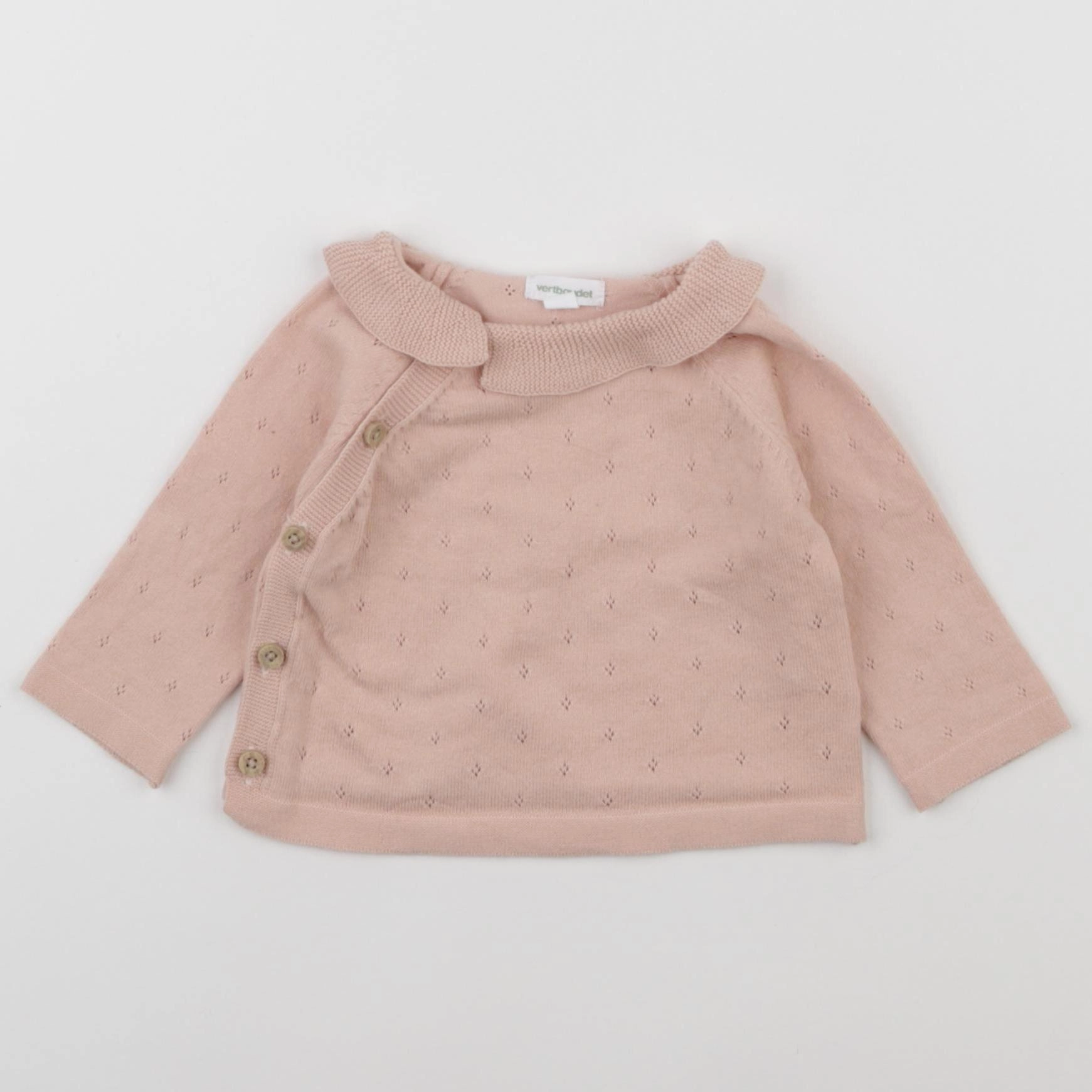 Vertbaudet - gilet rose - 3 mois