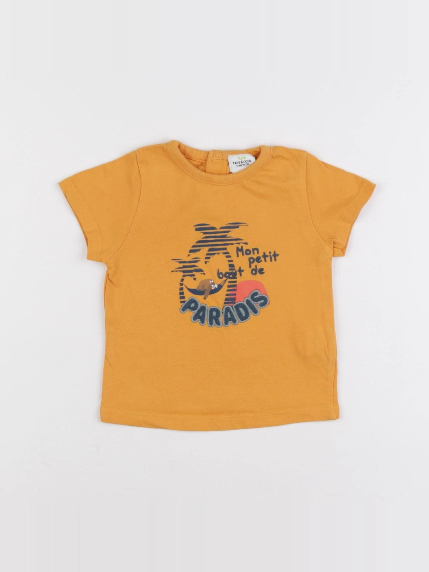 Tape à l'oeil - tee-shirt orange - 12 mois