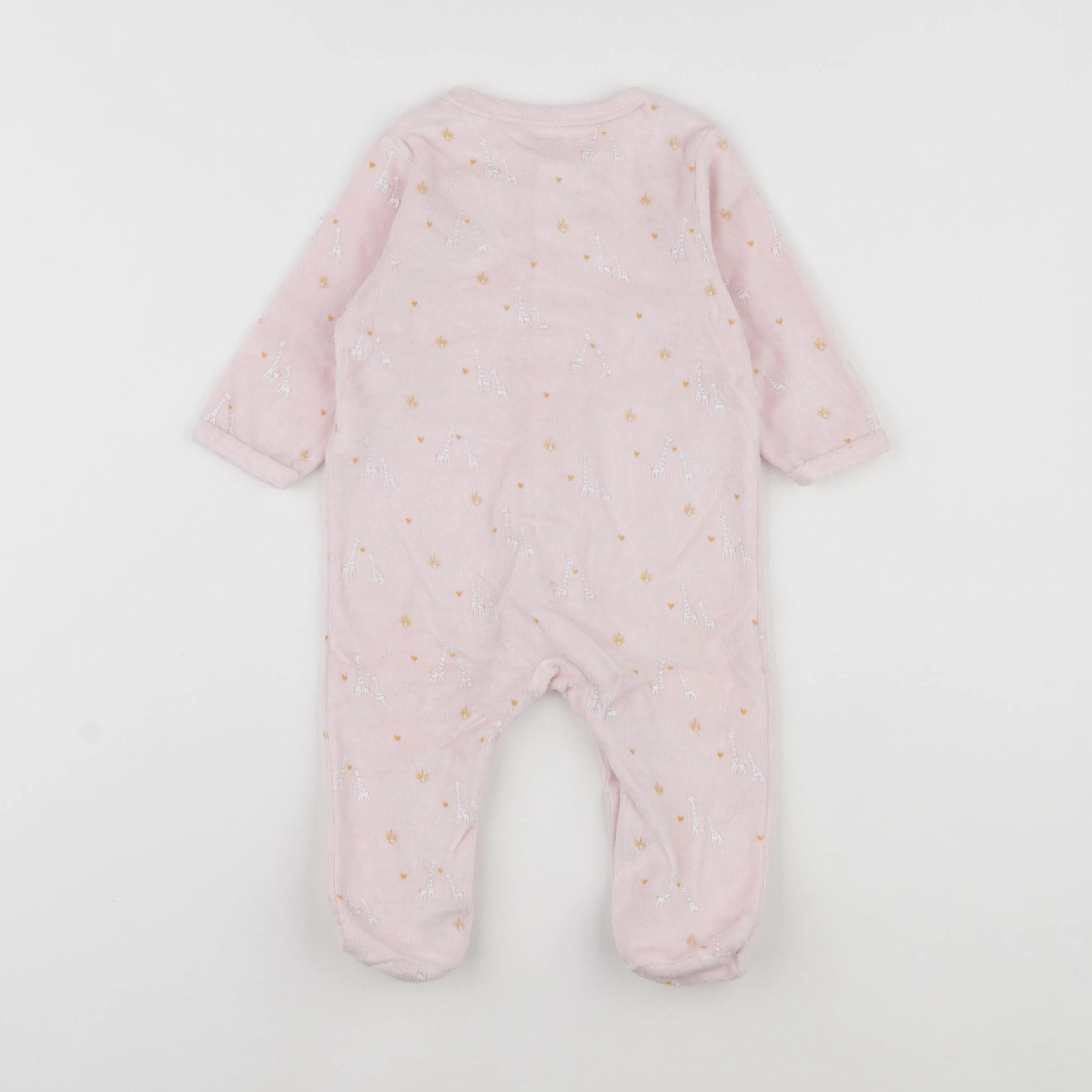 Vertbaudet - pyjama velours rose - 6 mois