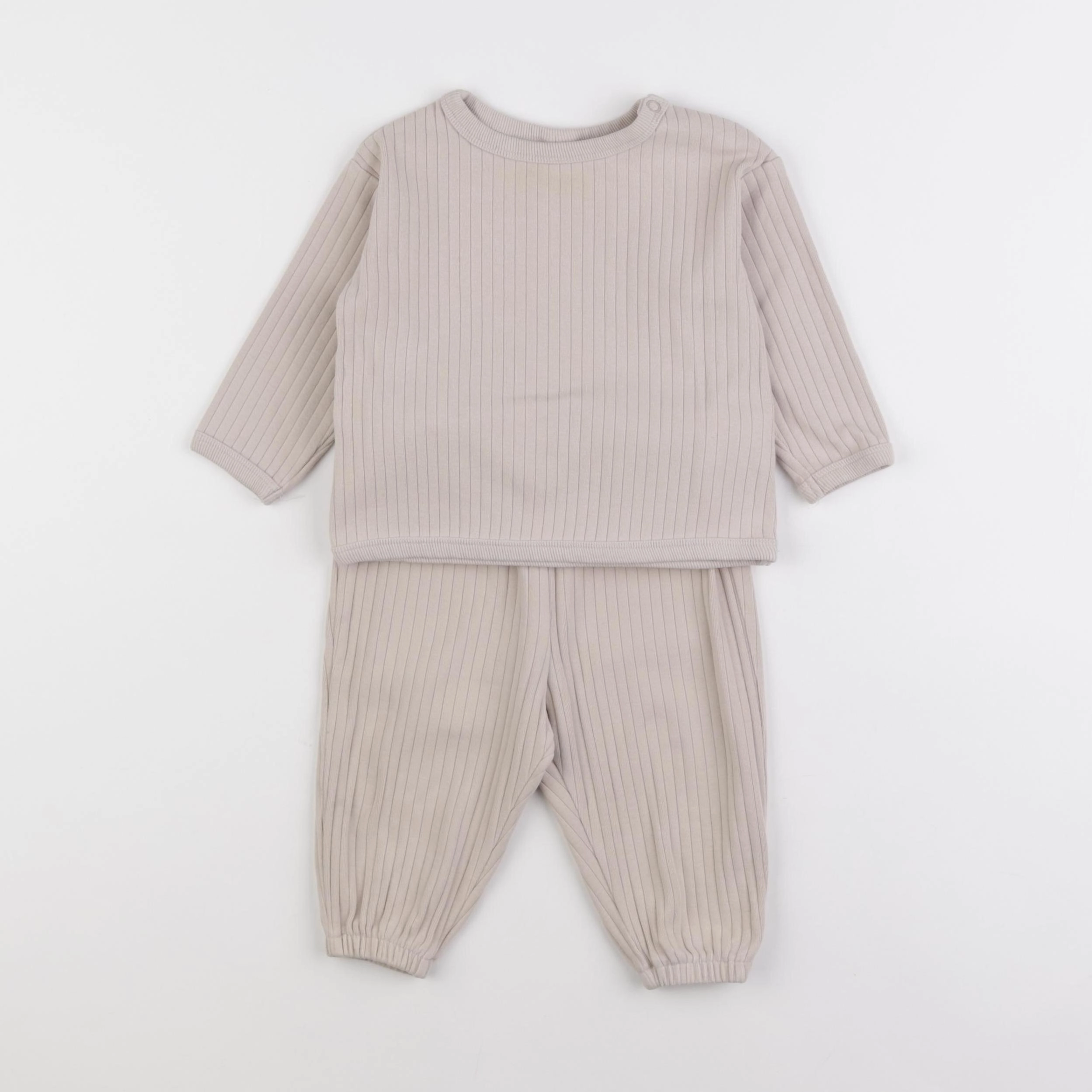 H&M - ensemble beige - 6/9 mois