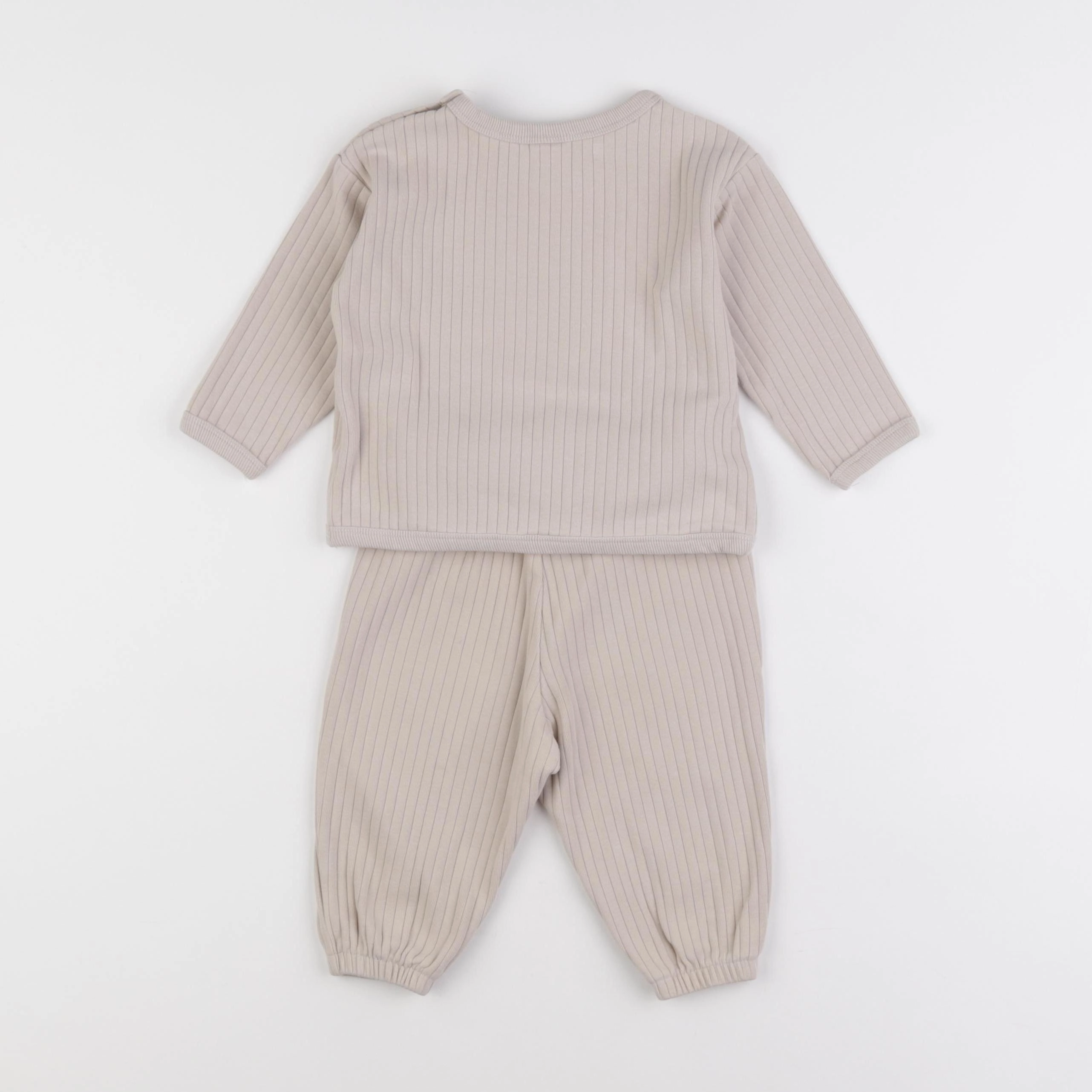 H&M - ensemble beige - 6/9 mois