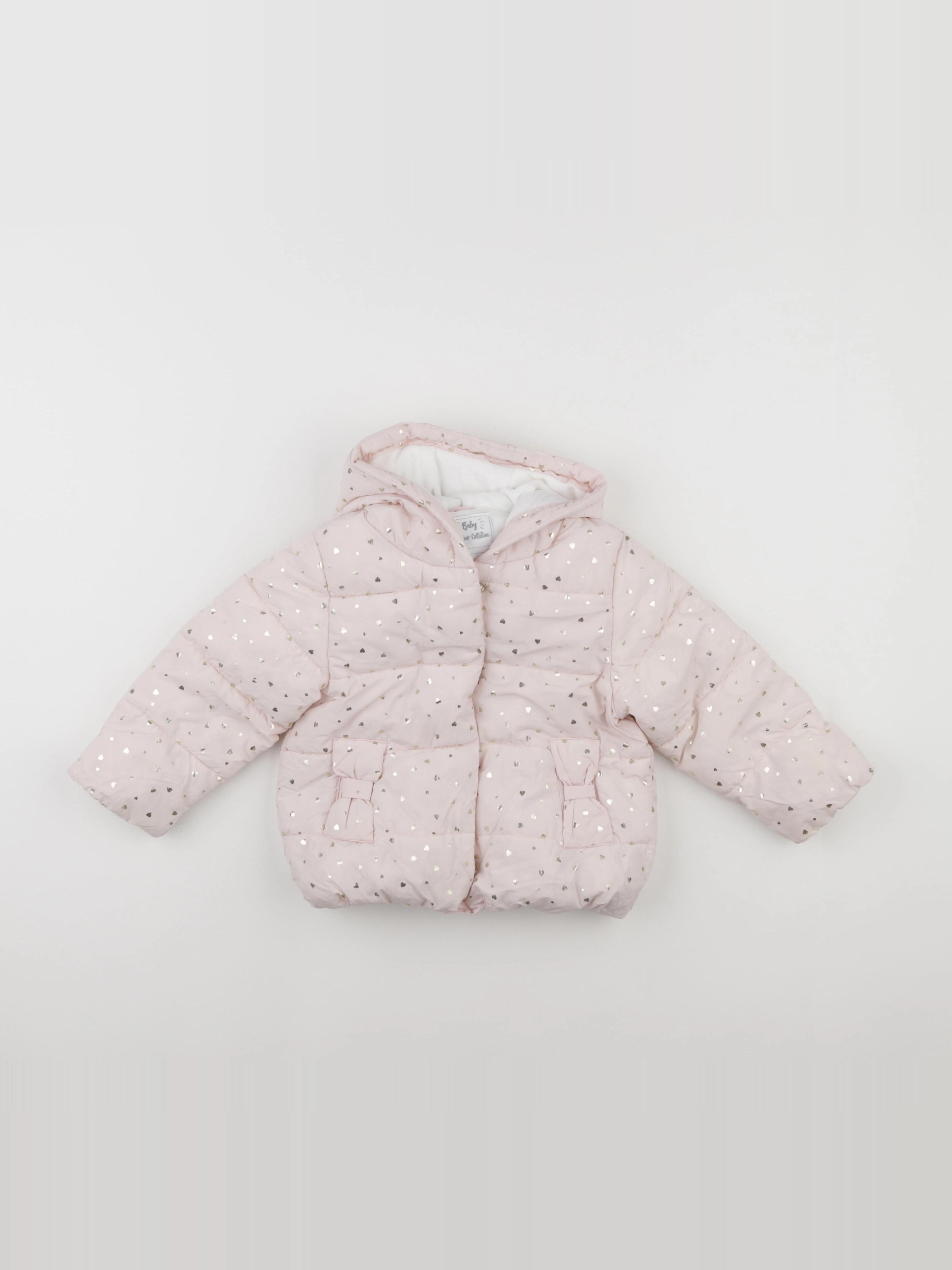 Vertbaudet - doudoune rose, or - 2 ans