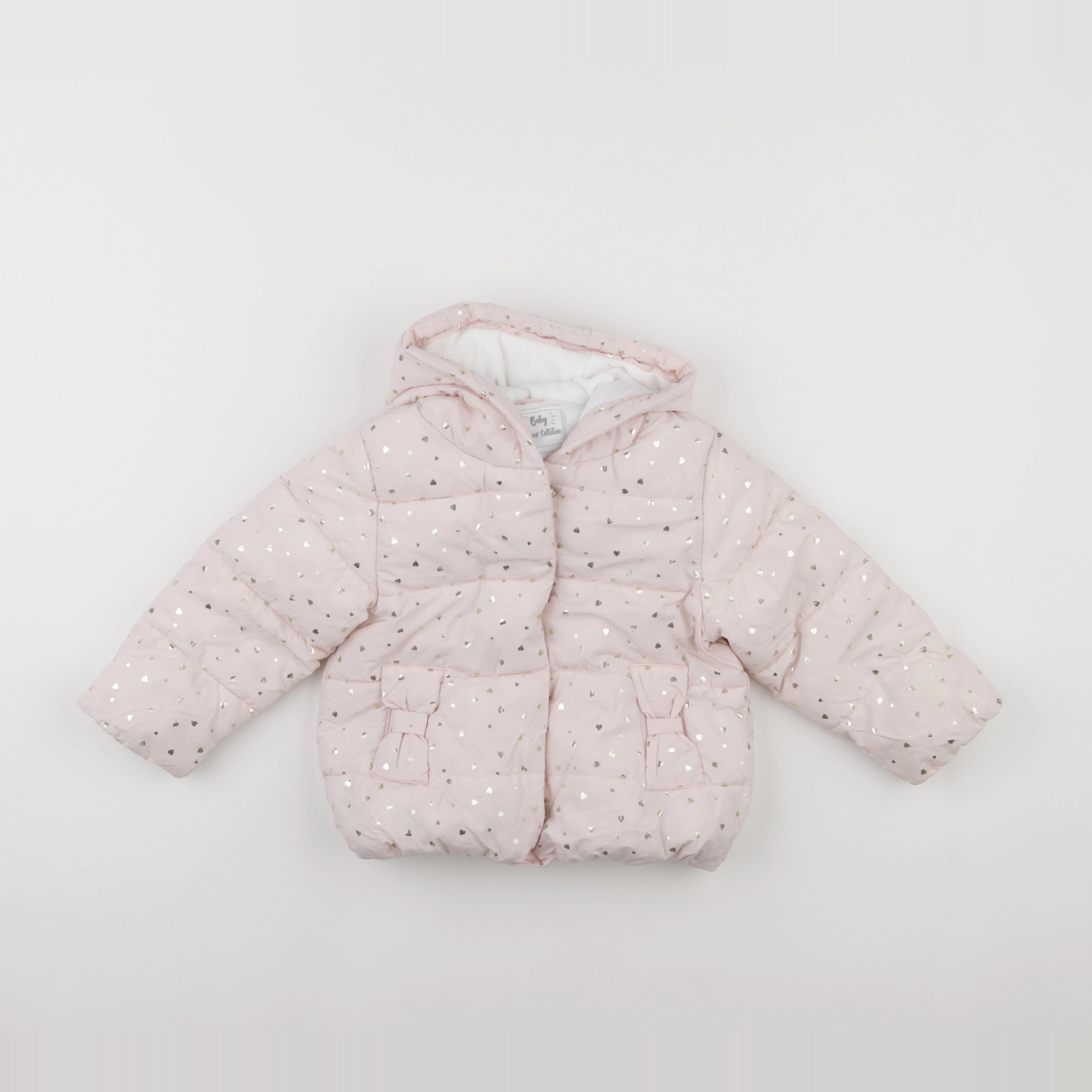 Vertbaudet - doudoune rose, or - 2 ans
