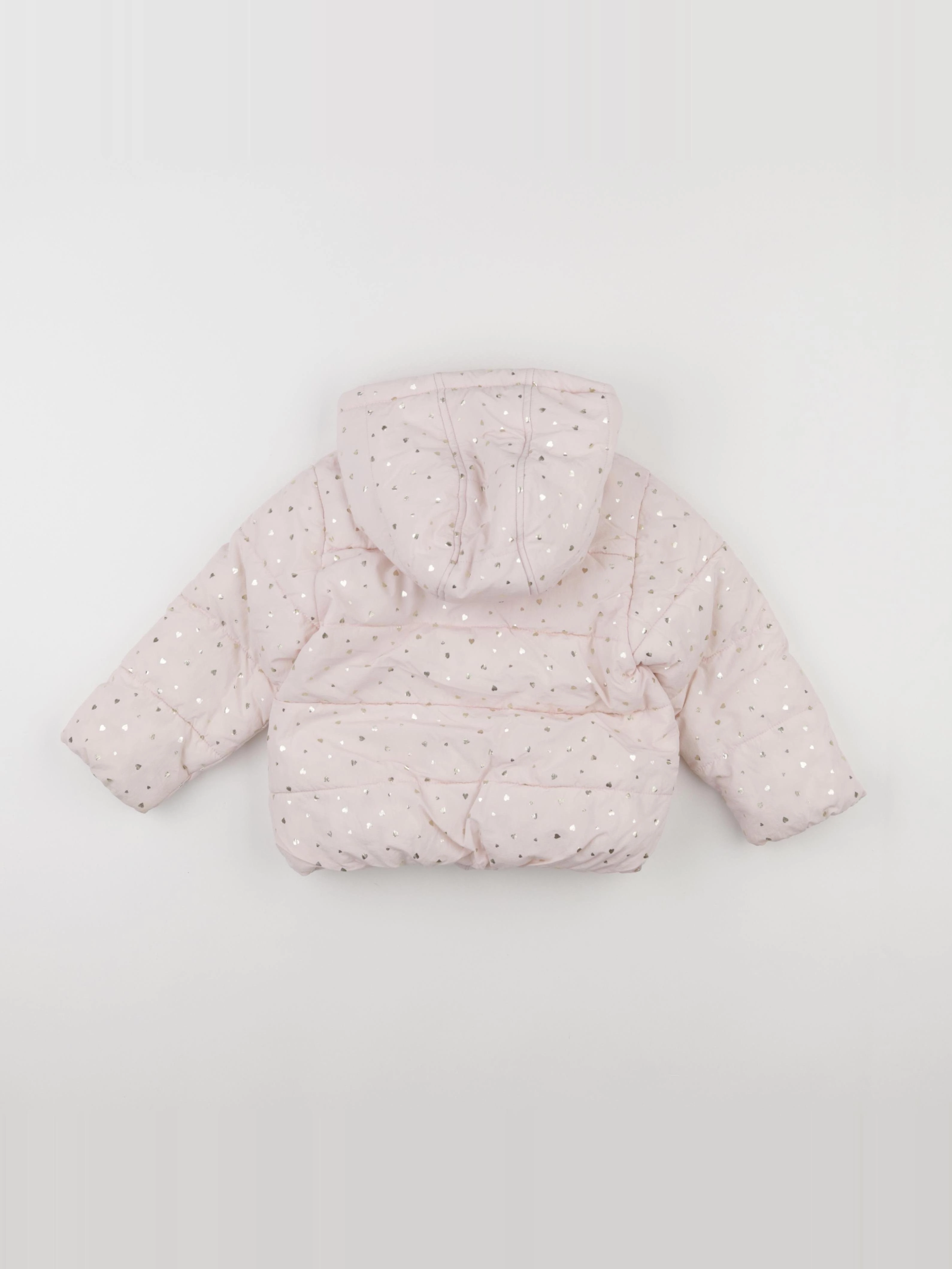 Vertbaudet - doudoune rose, or - 2 ans