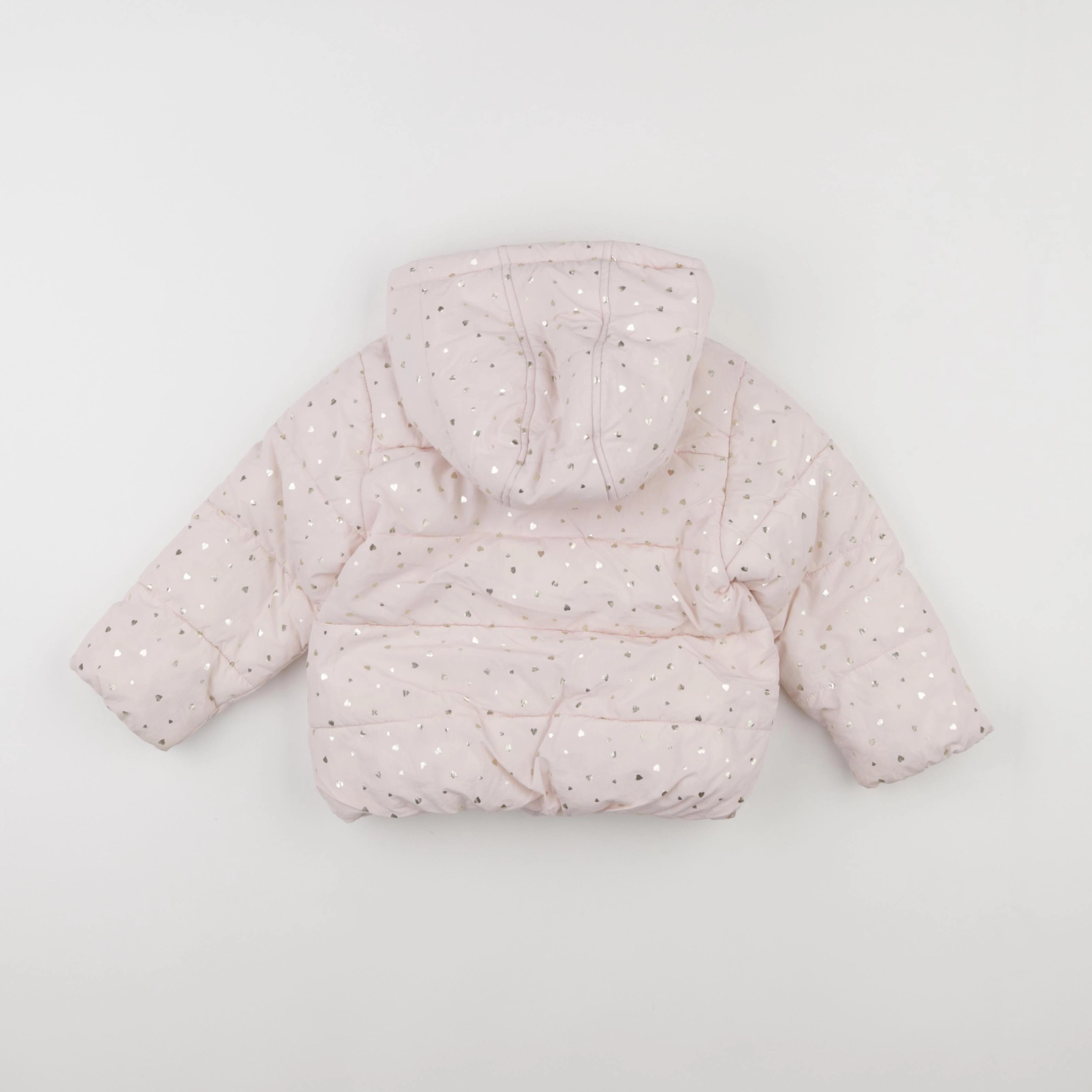 Vertbaudet - doudoune rose, or - 2 ans