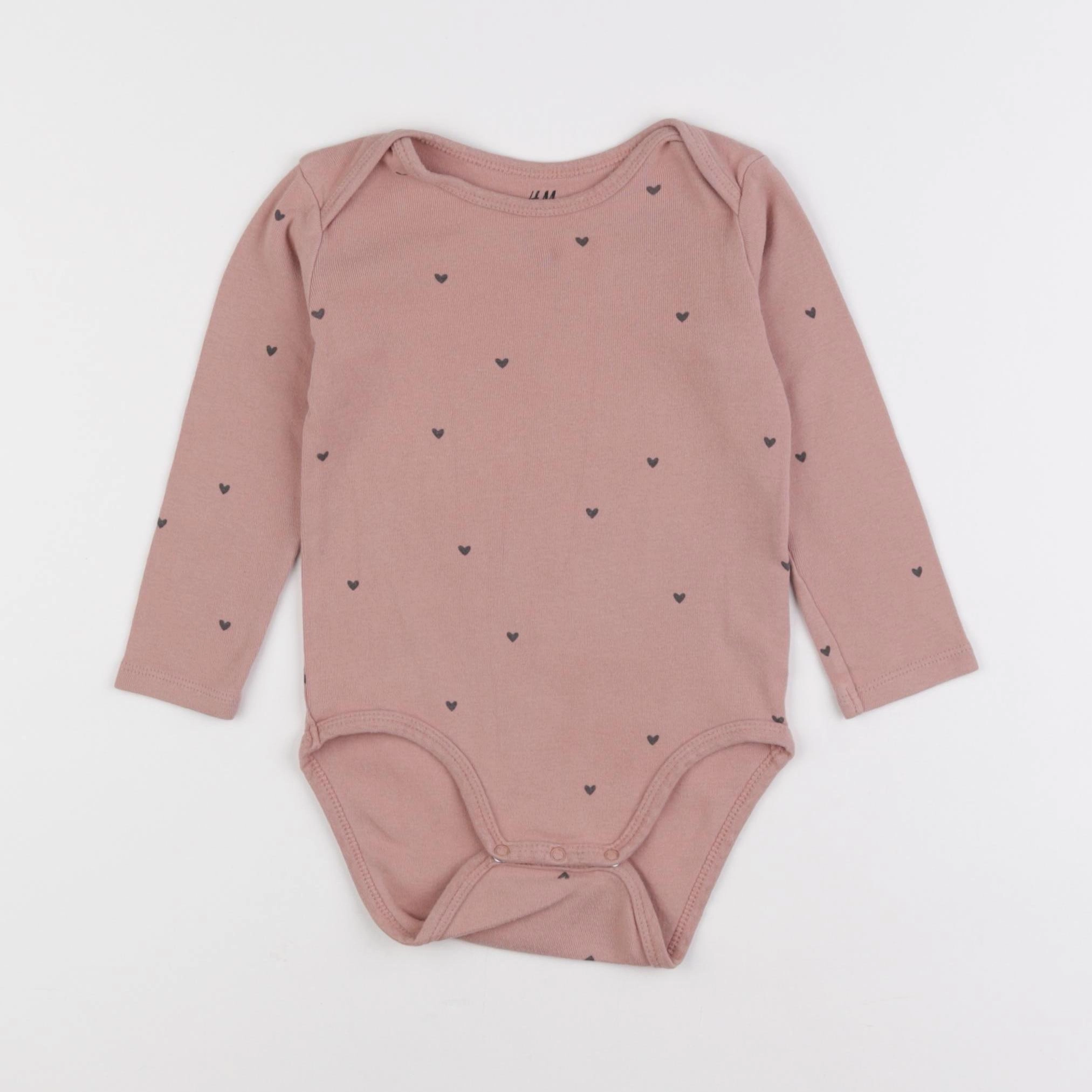 H&M - body rose - 12/18 mois