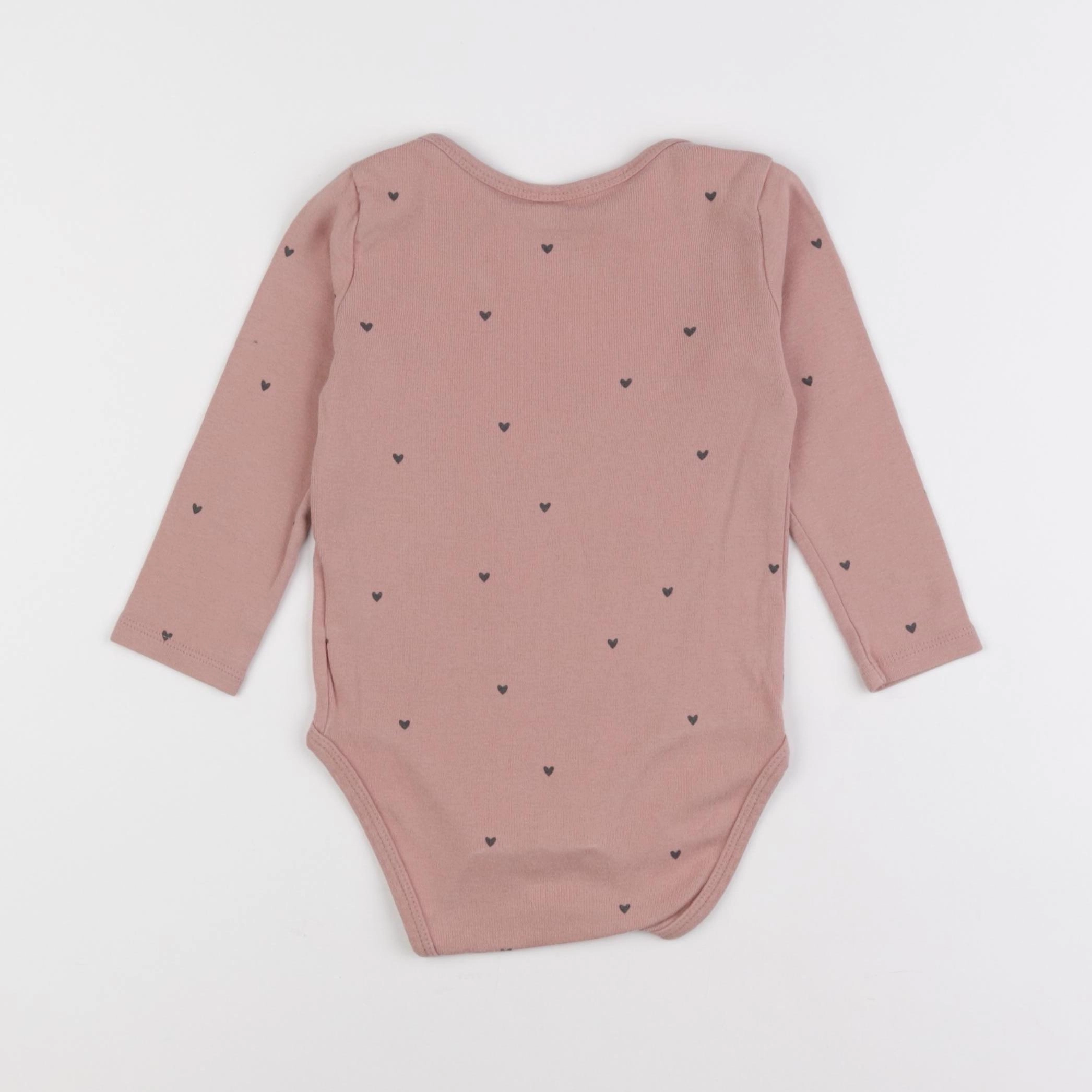 H&M - body rose - 12/18 mois