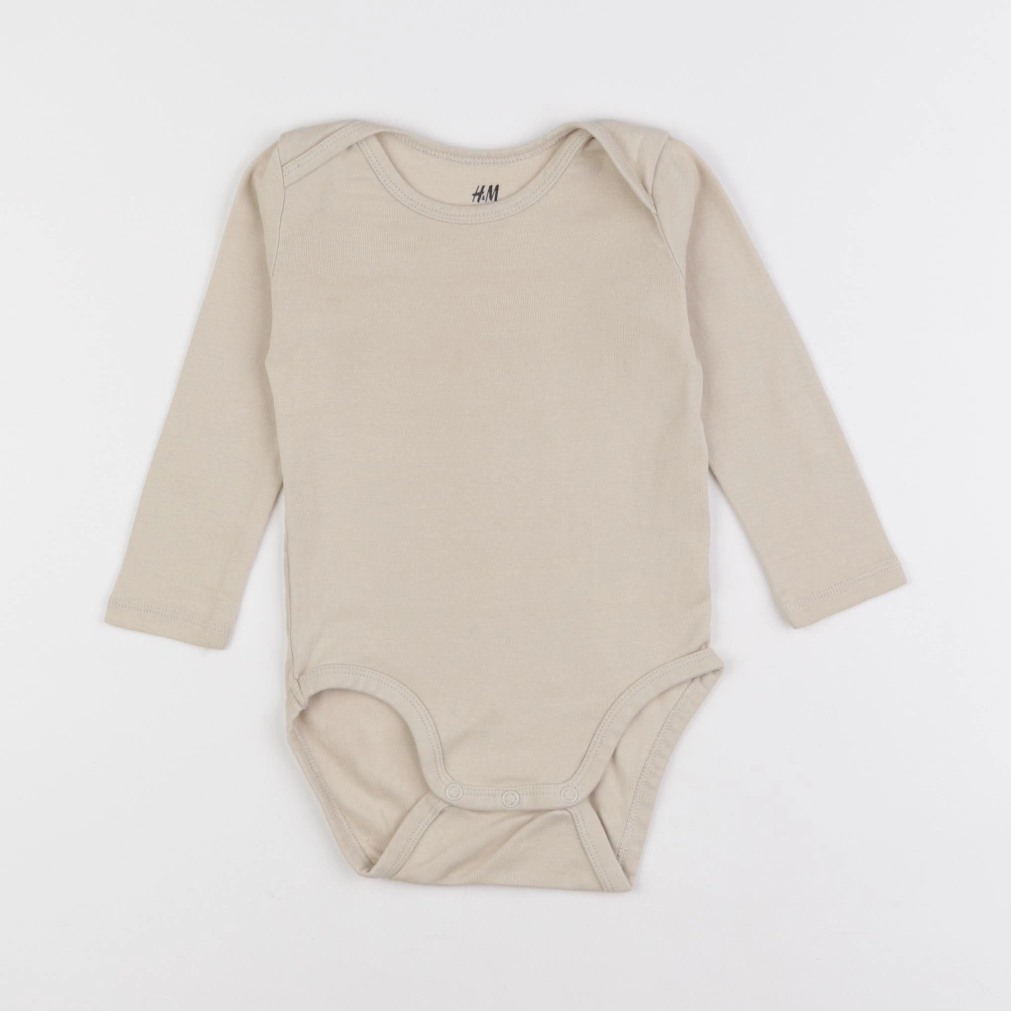 H&M - body beige - 12/18 mois