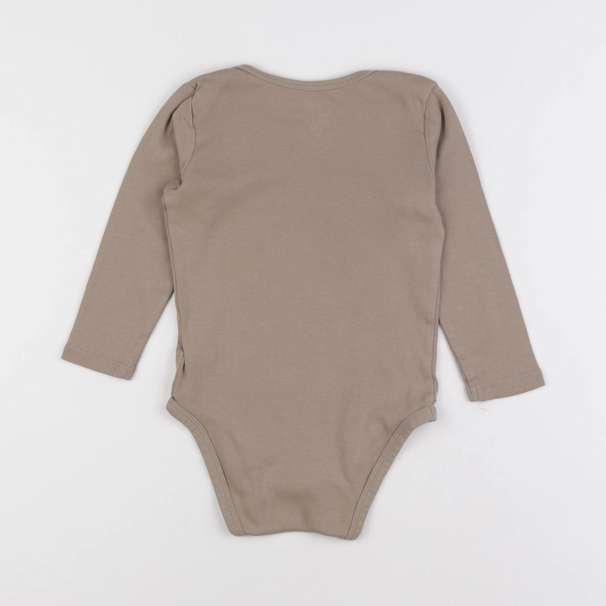 H&M - body marron - 12/18 mois