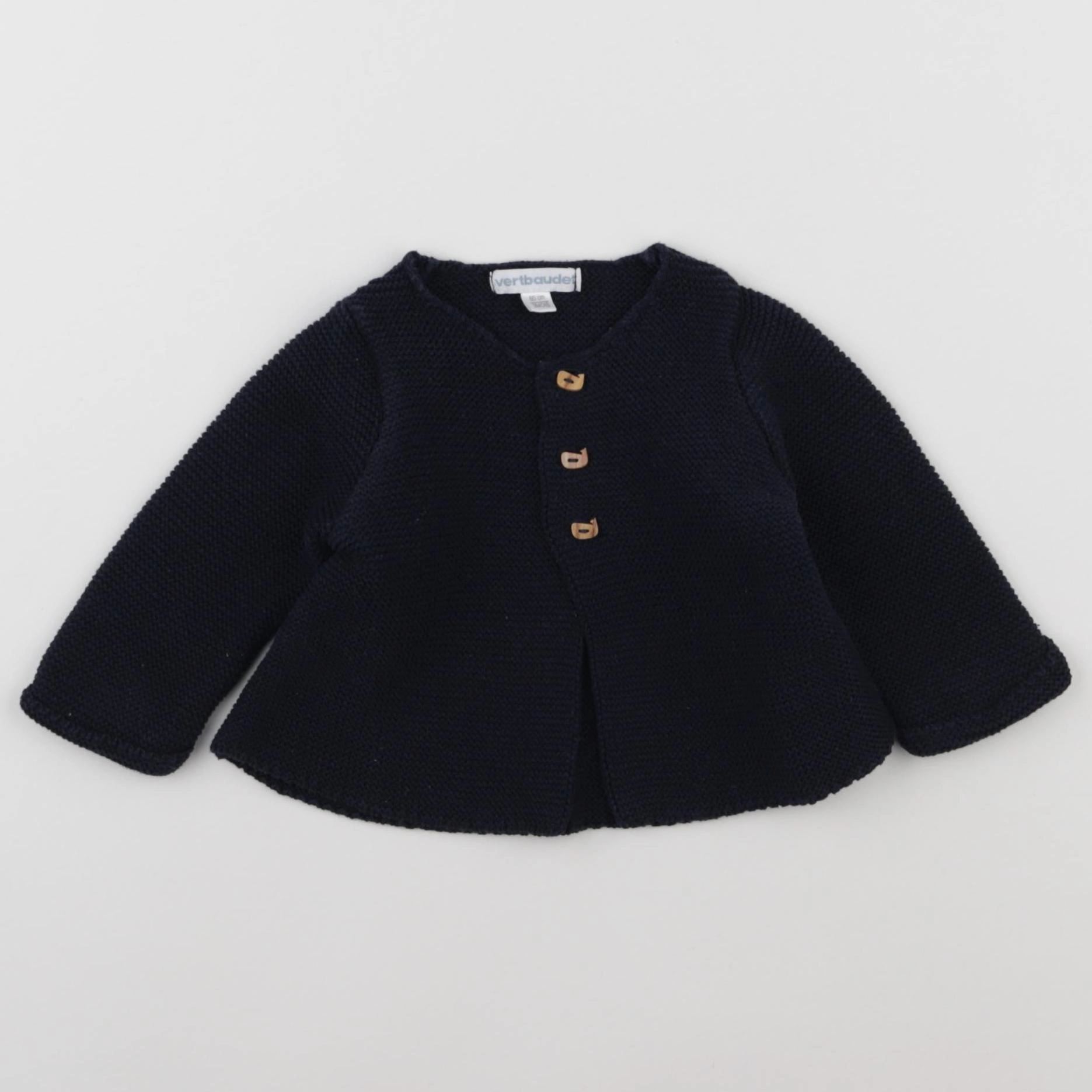 Vertbaudet - gilet bleu - 3 mois