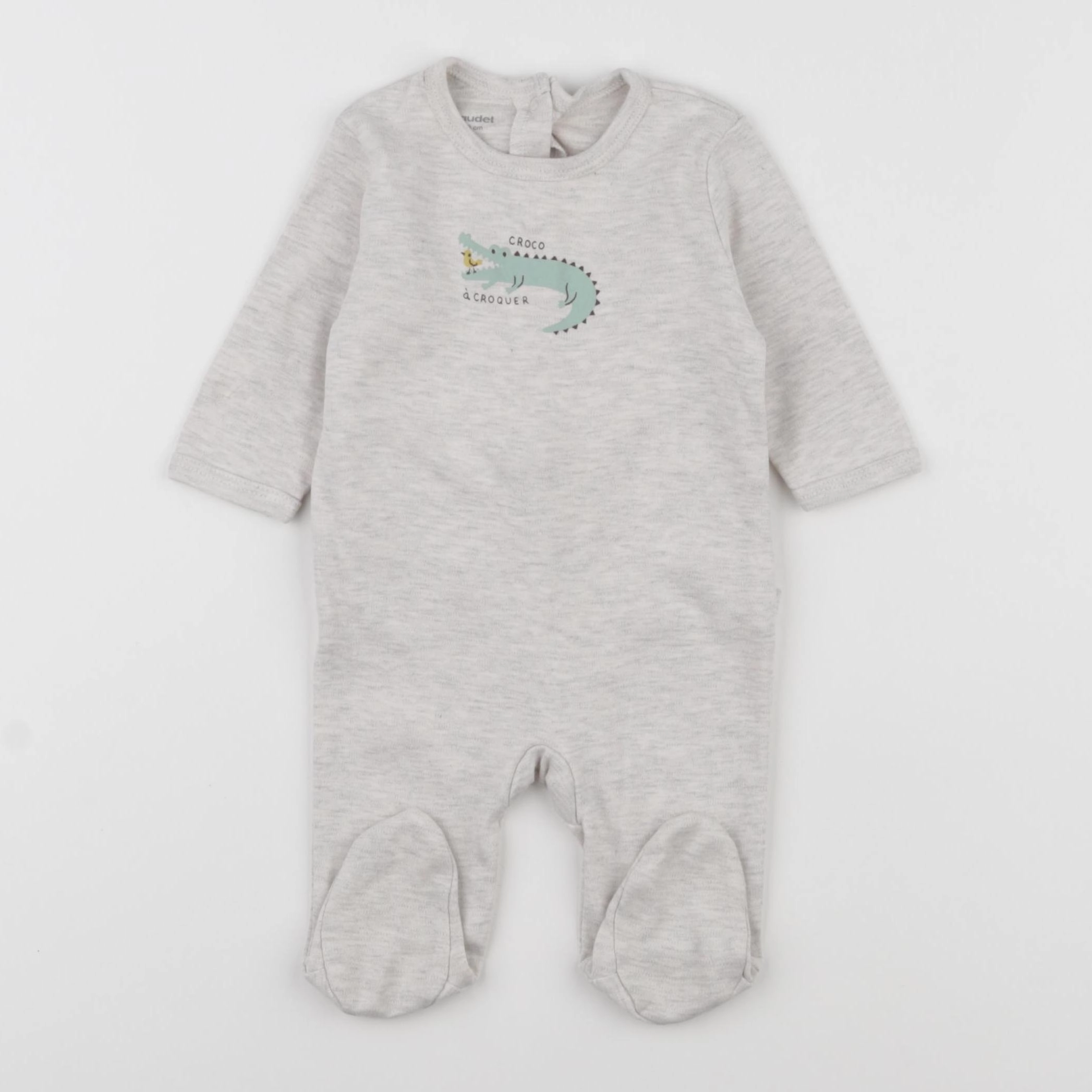Vertbaudet - pyjama coton gris - 3 mois