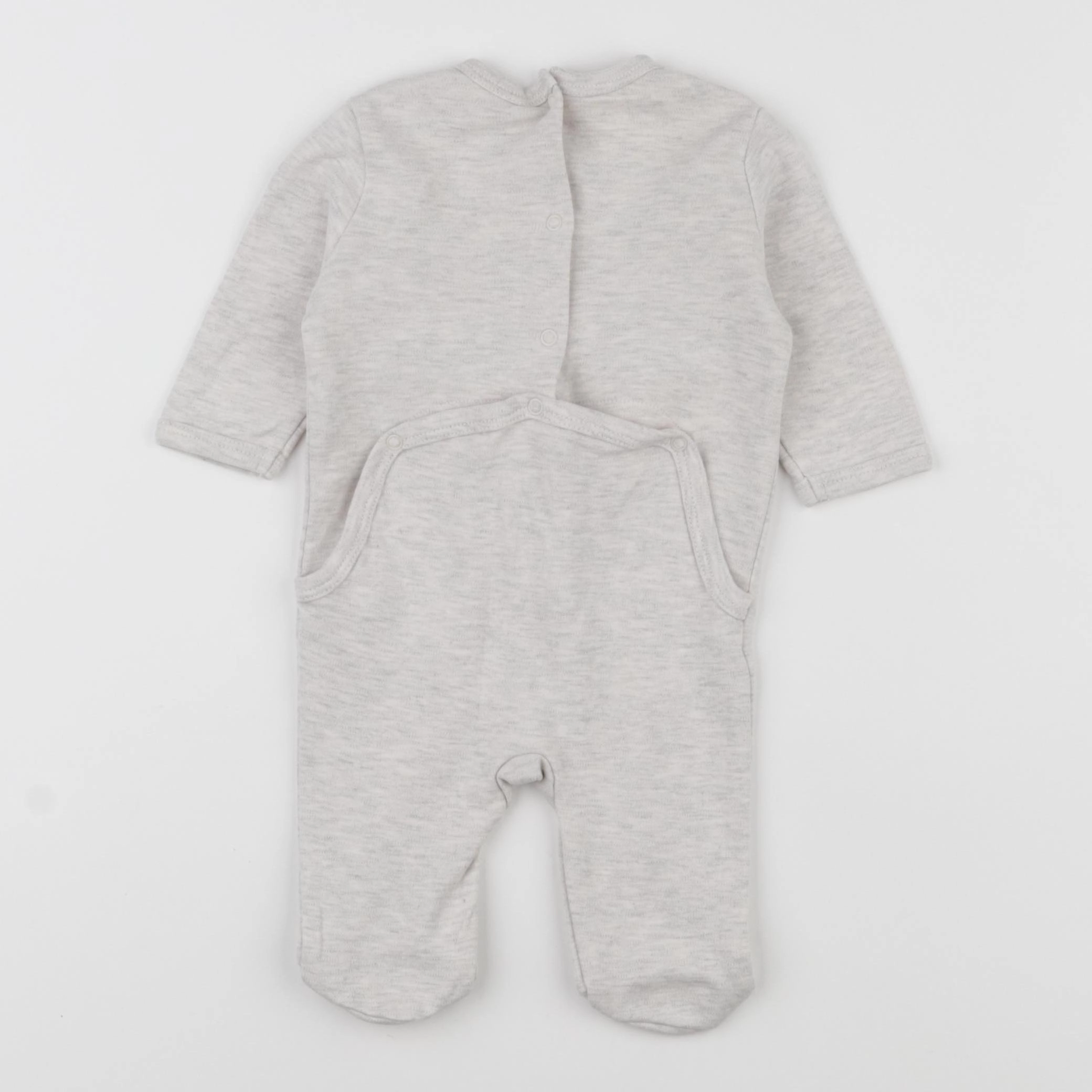 Vertbaudet - pyjama coton gris - 3 mois