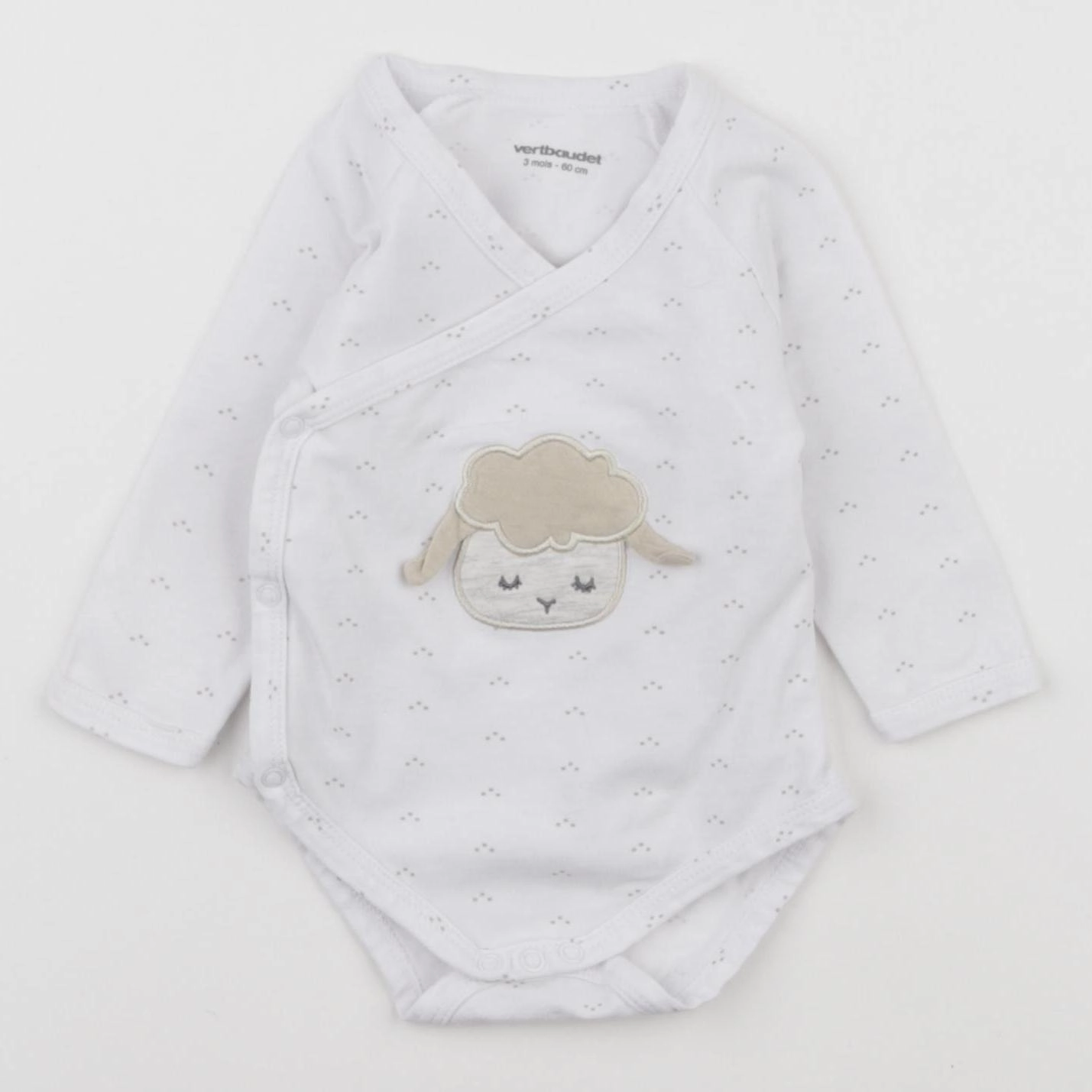 Vertbaudet - body blanc - 3 mois