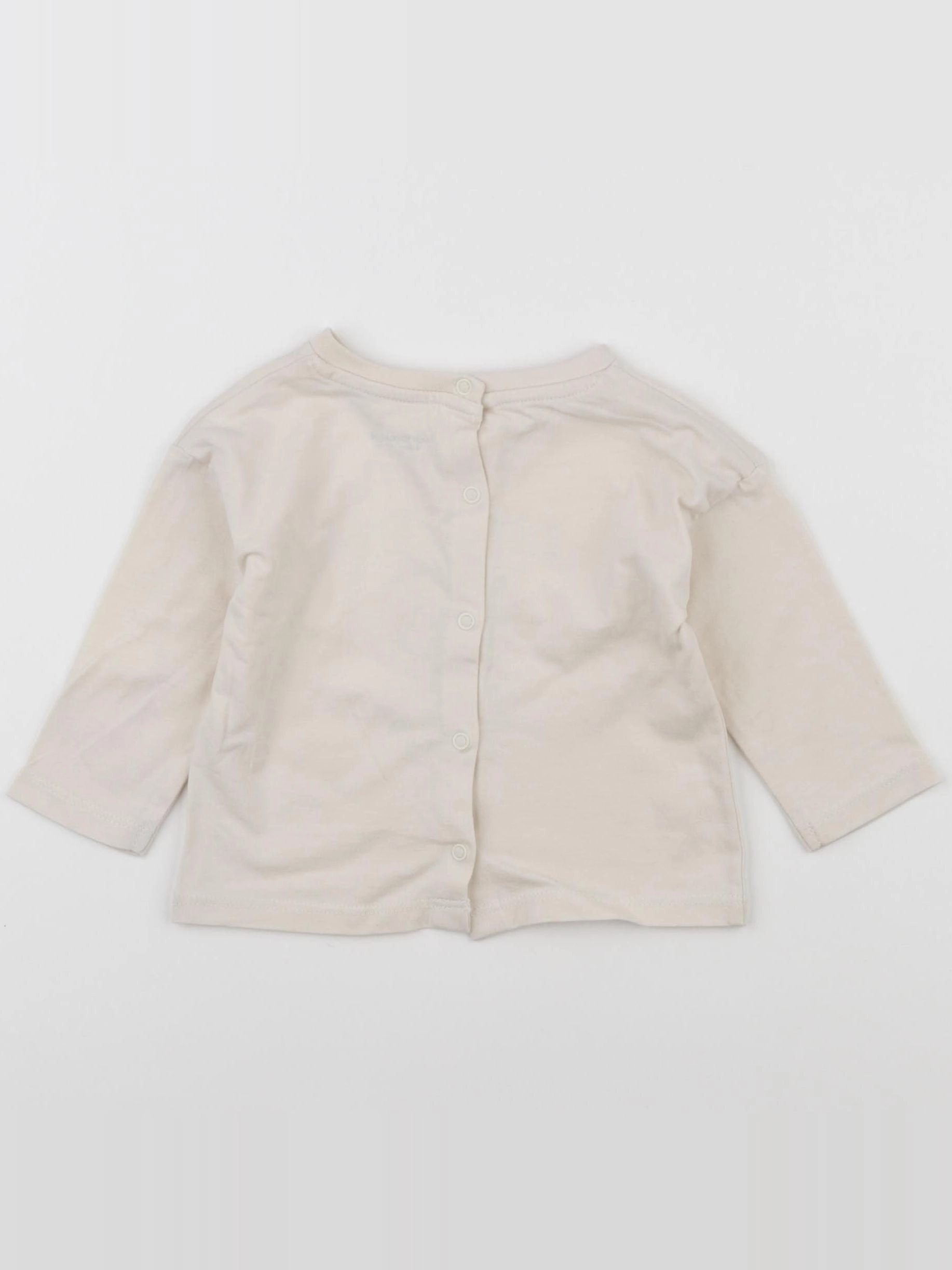 Vertbaudet - tee-shirt beige - 6 mois