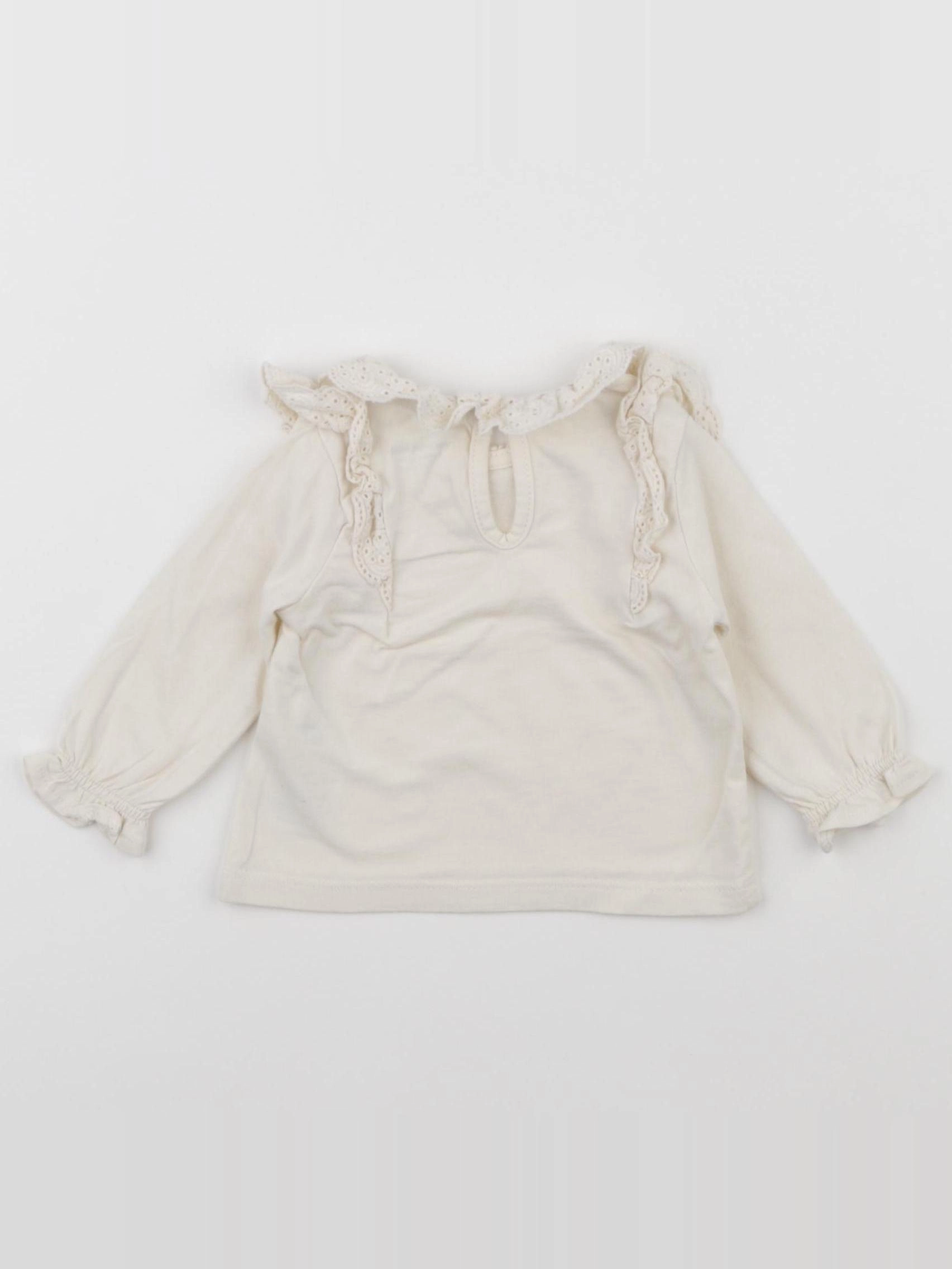 Vertbaudet - tee-shirt beige - 3 mois