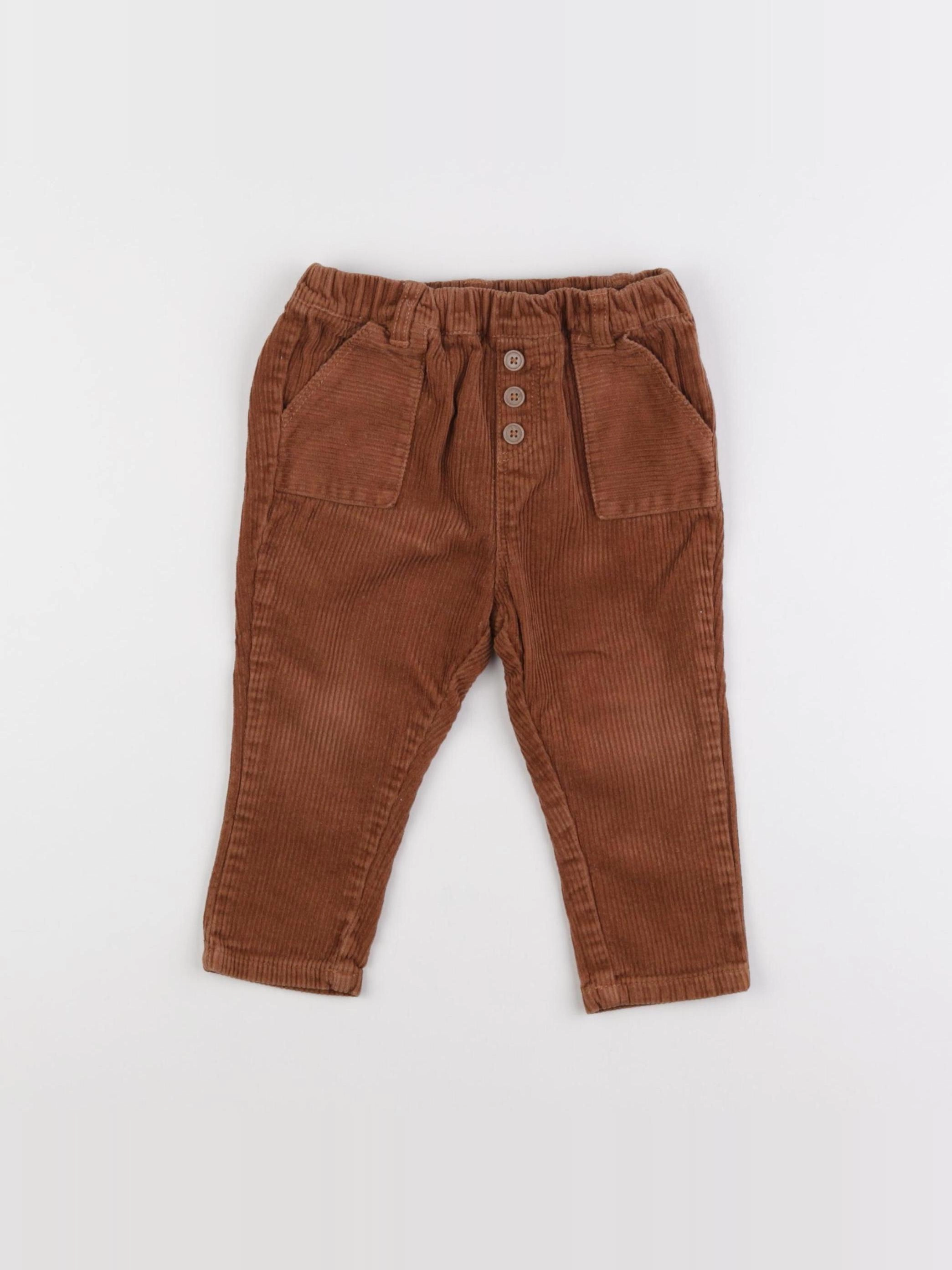 Vertbaudet - pantalon marron - 18 mois