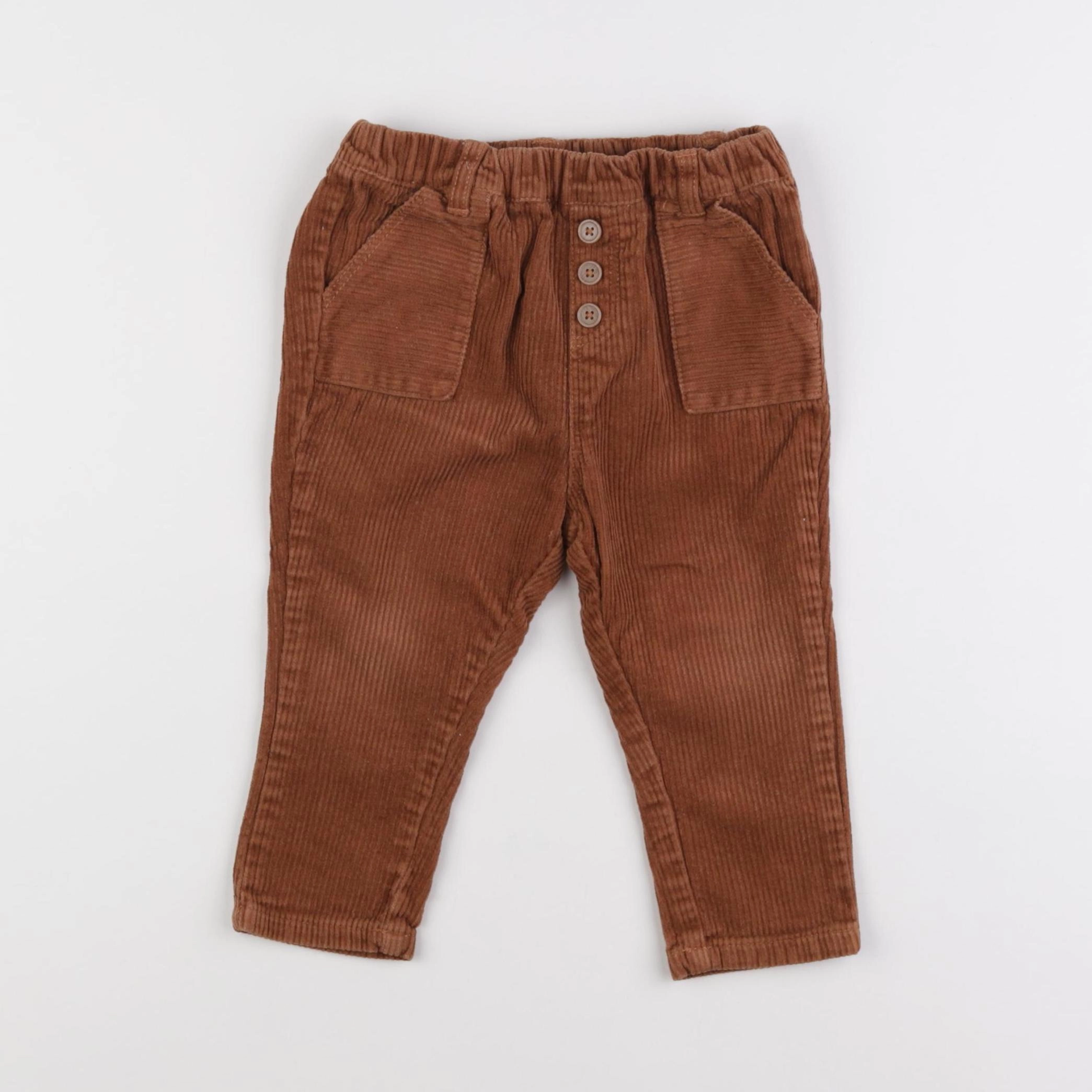 Vertbaudet - pantalon marron - 18 mois