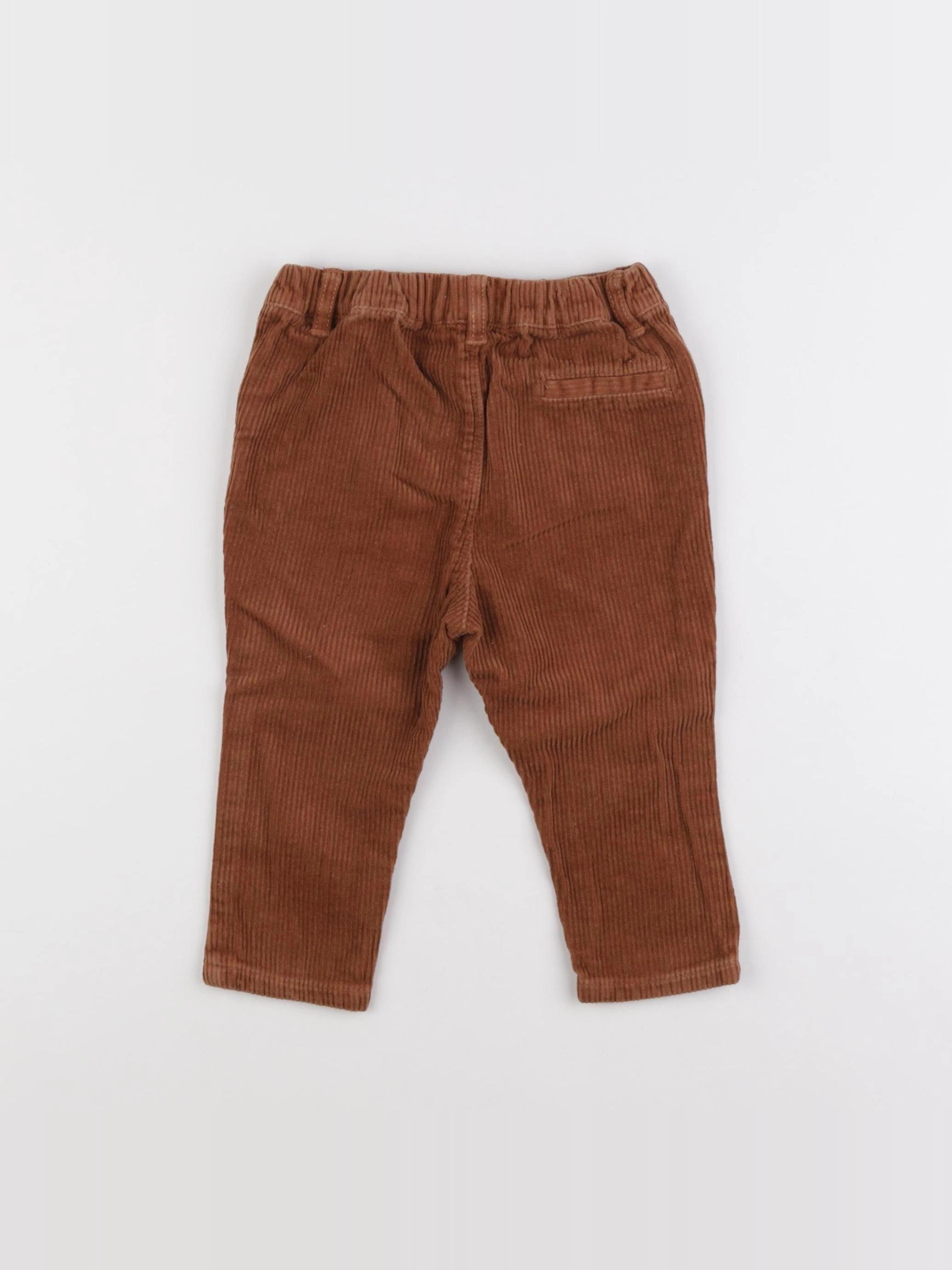 Vertbaudet - pantalon marron - 18 mois