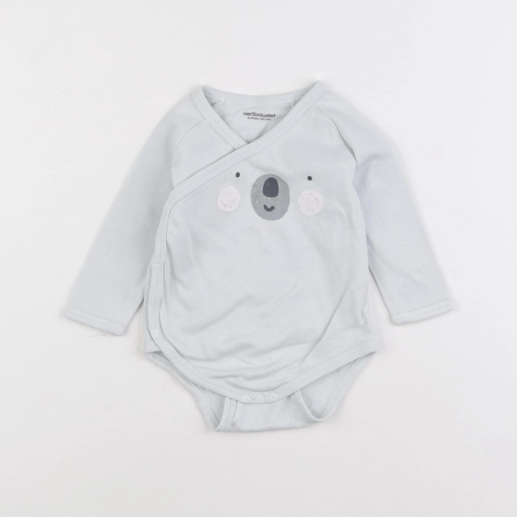 Vertbaudet - body bleu - 6 mois