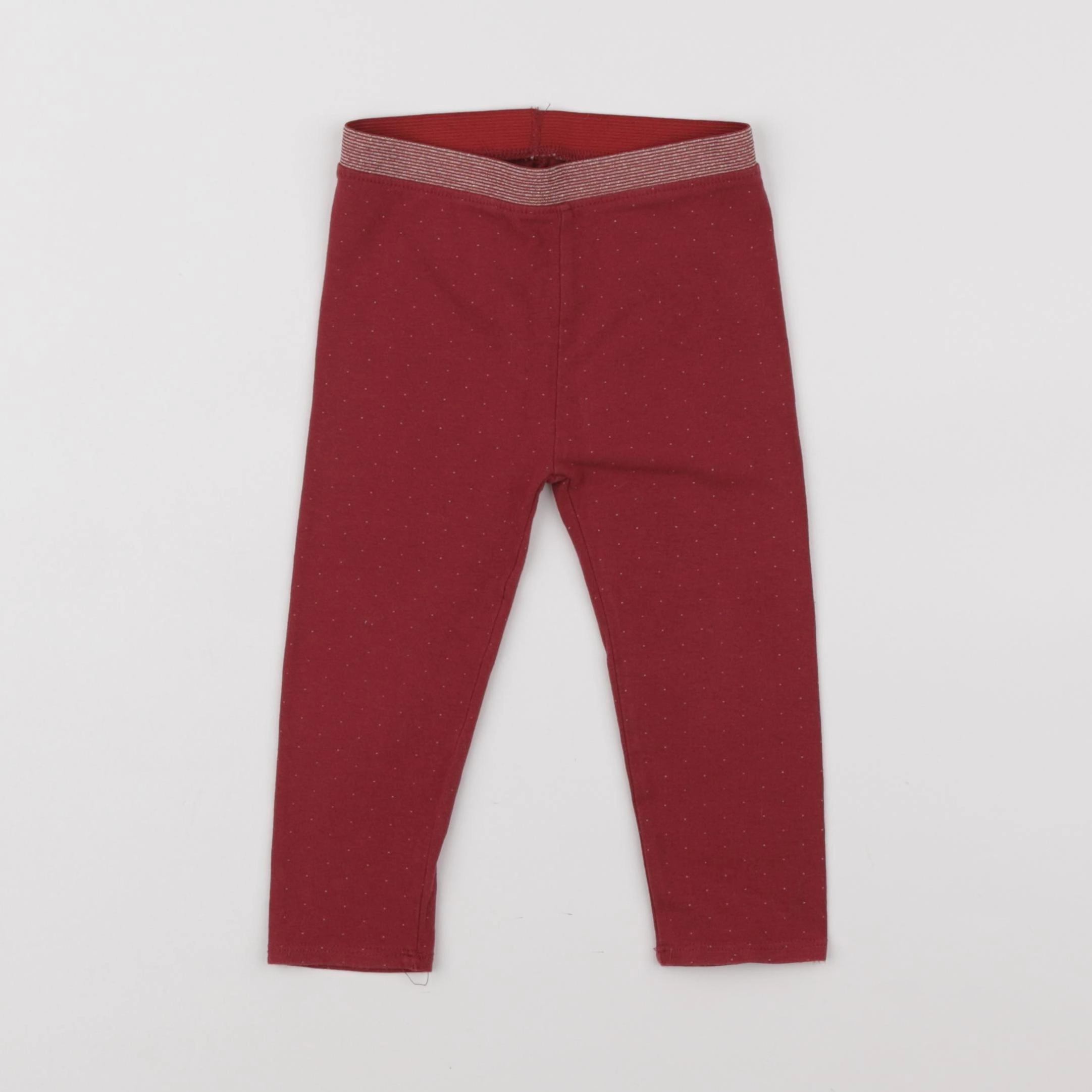Vertbaudet - legging rouge, or - 2 ans