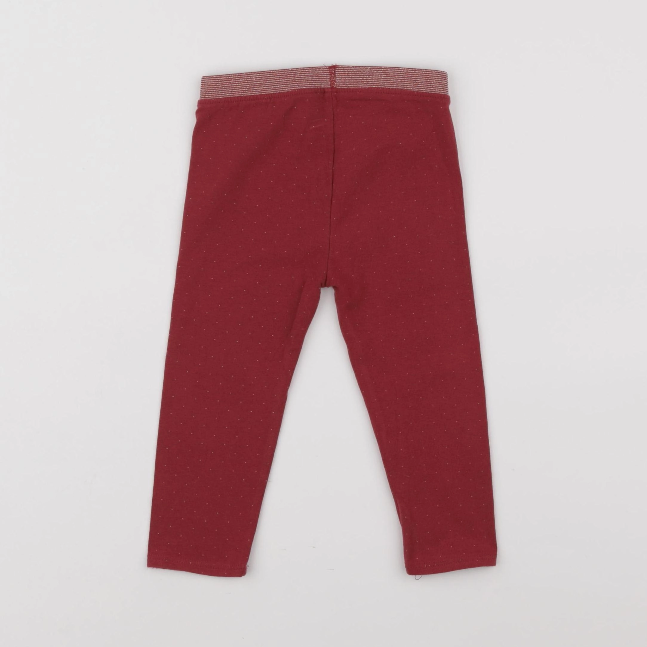 Vertbaudet - legging rouge, or - 2 ans