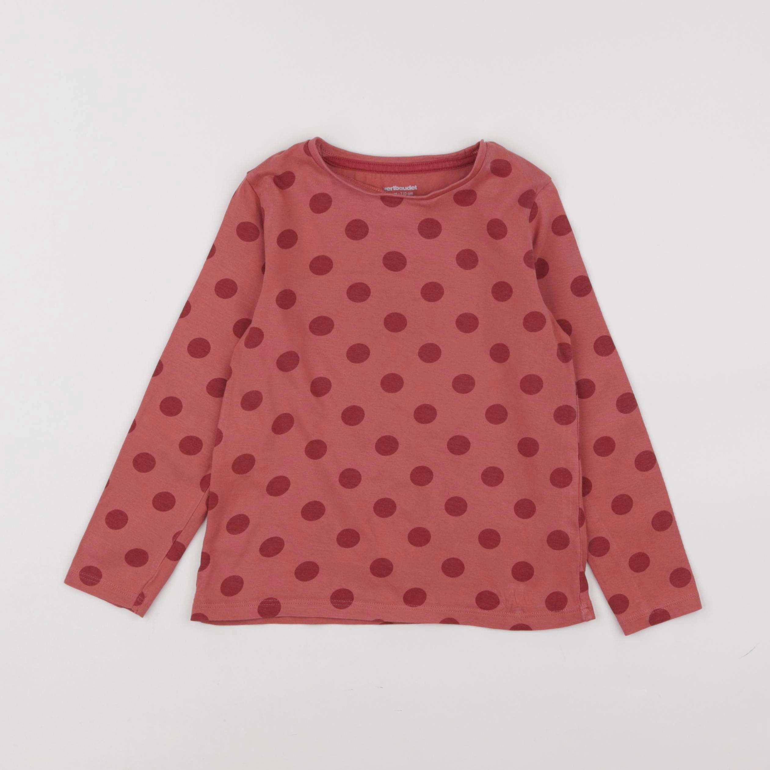 Vertbaudet - tee-shirt rouge - 5 ans