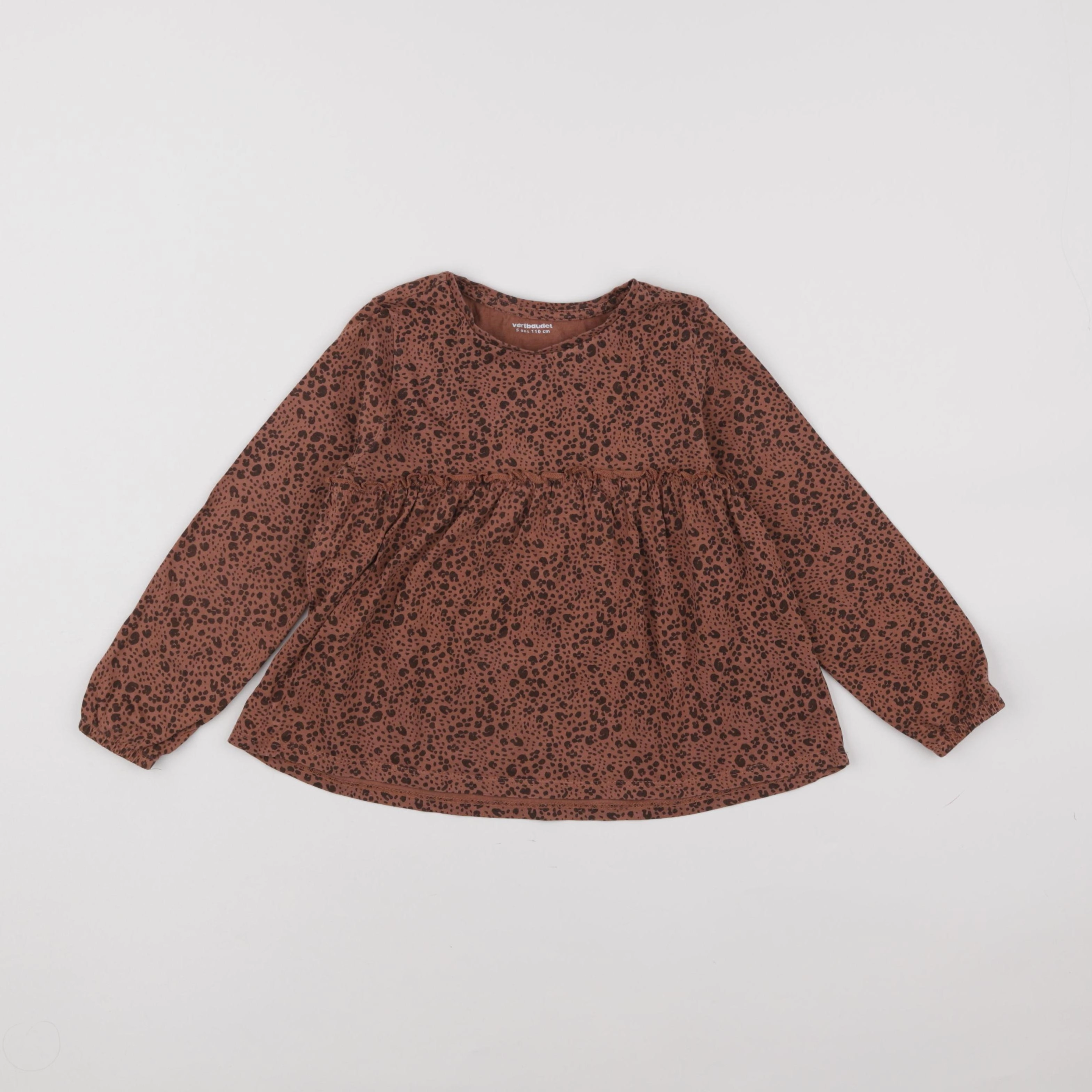 Vertbaudet - tee-shirt marron - 5 ans
