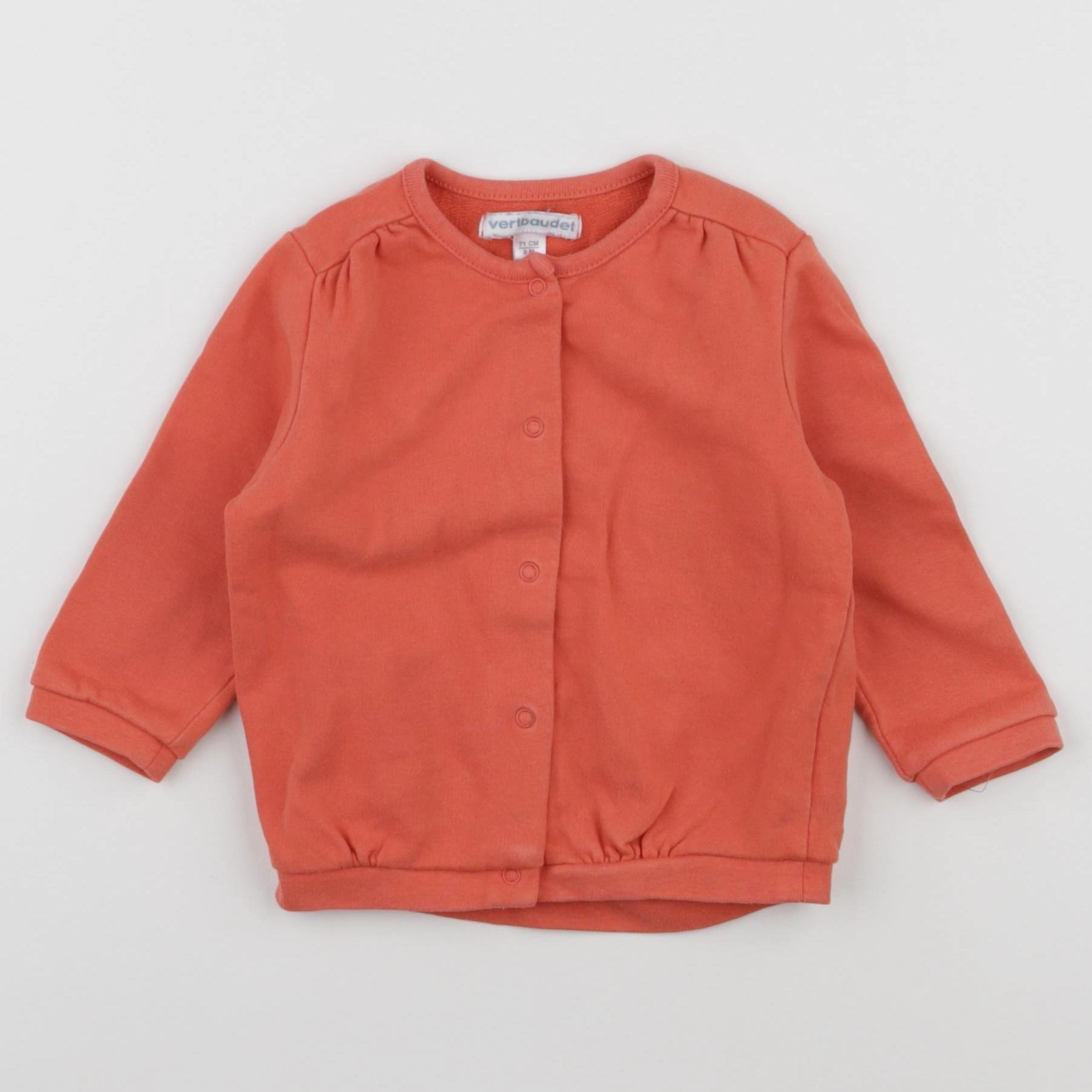 Vertbaudet - sweat orange - 9 mois
