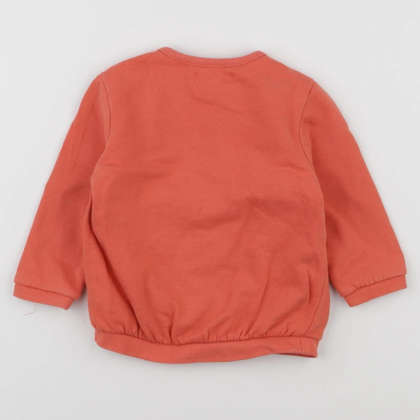 Vertbaudet - sweat orange - 9 mois