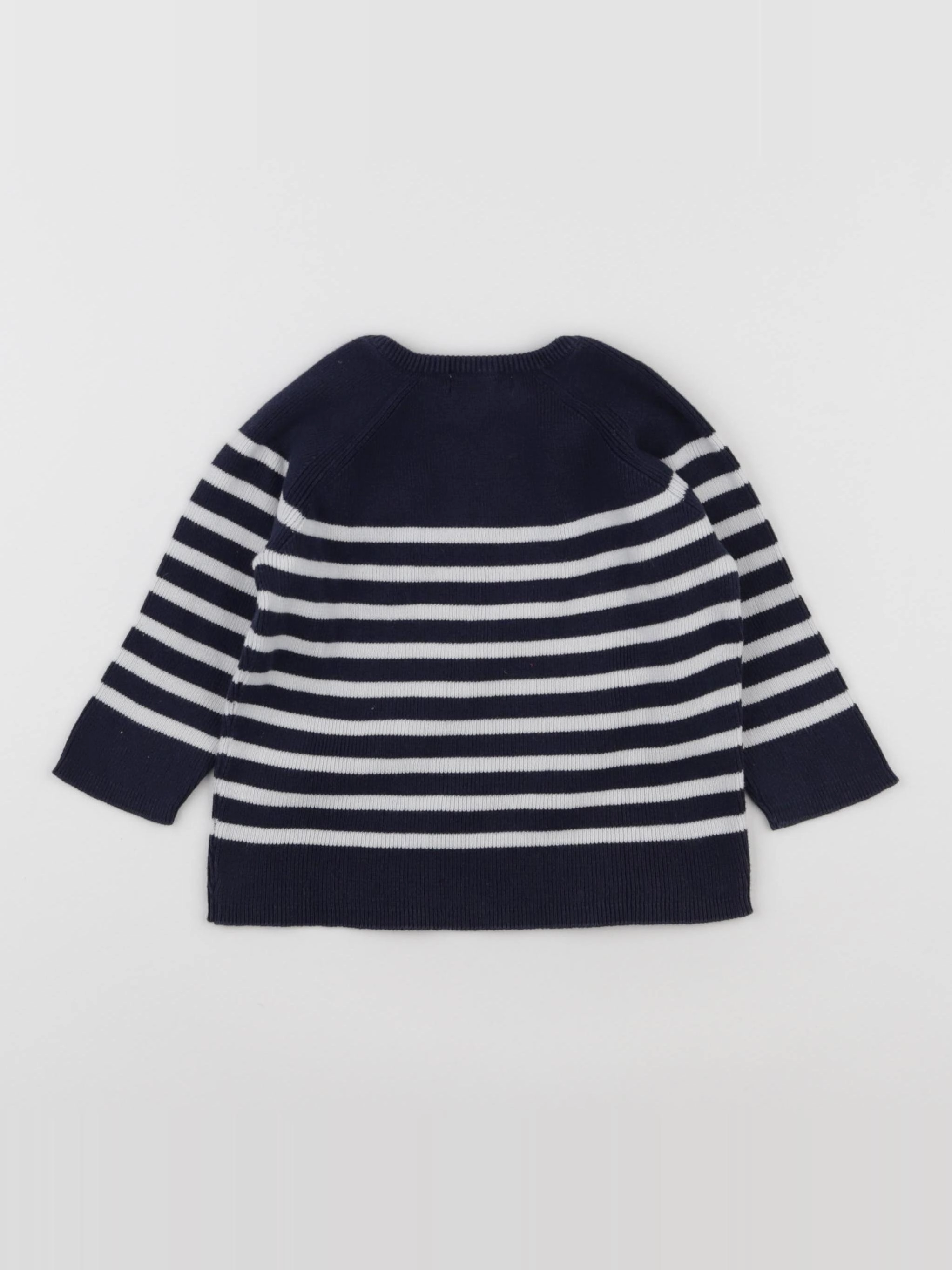 Vertbaudet - pull bleu - 12 mois