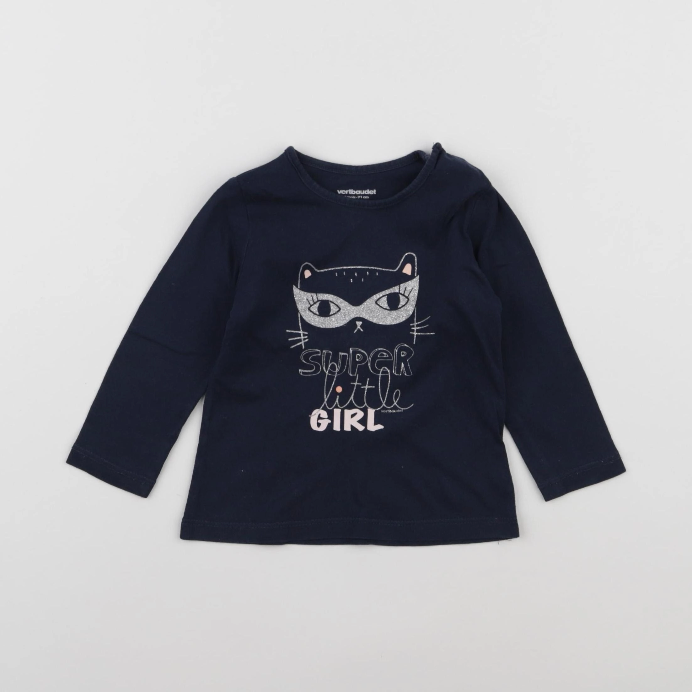 Vertbaudet - tee-shirt bleu - 9 mois