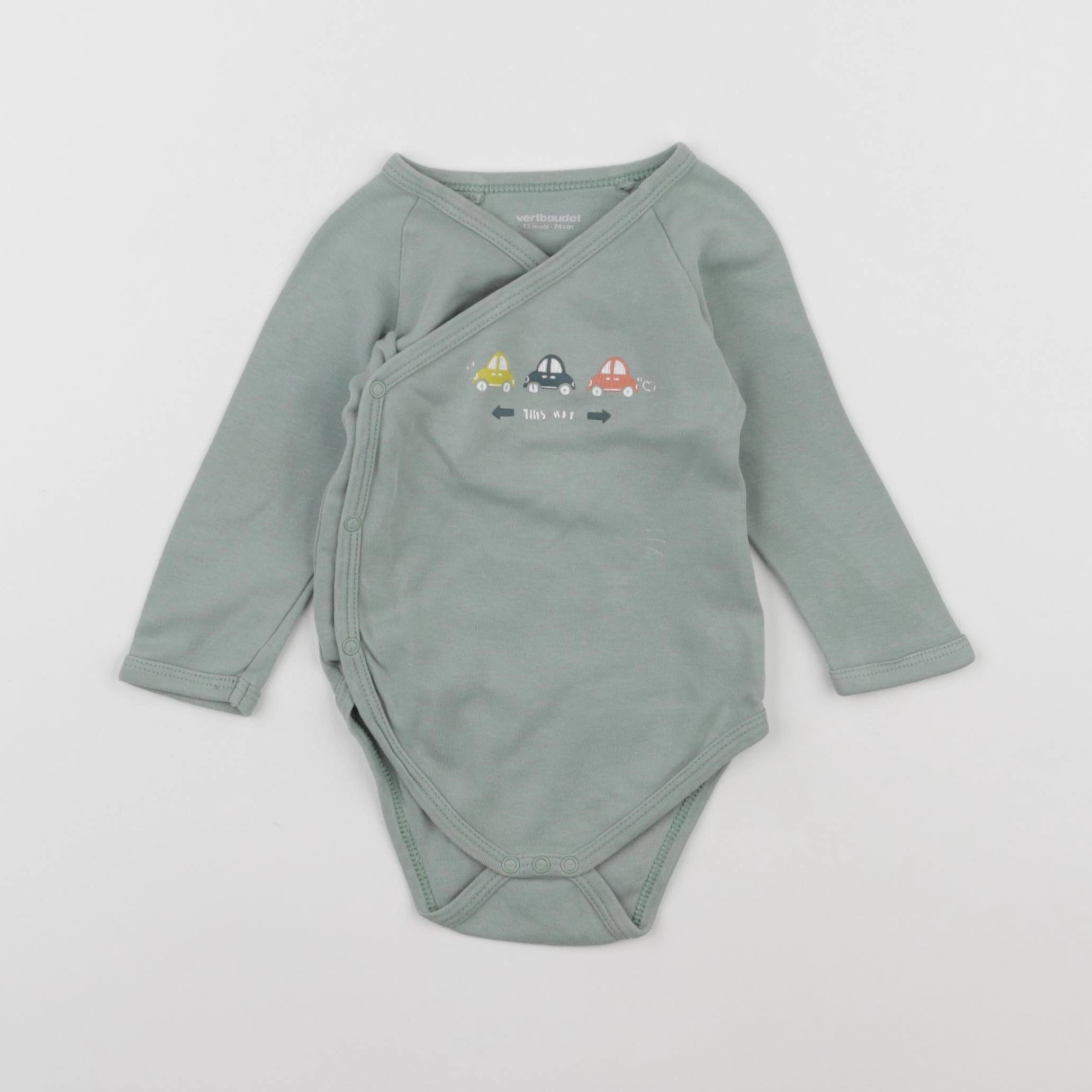 Vertbaudet - body vert - 12 mois