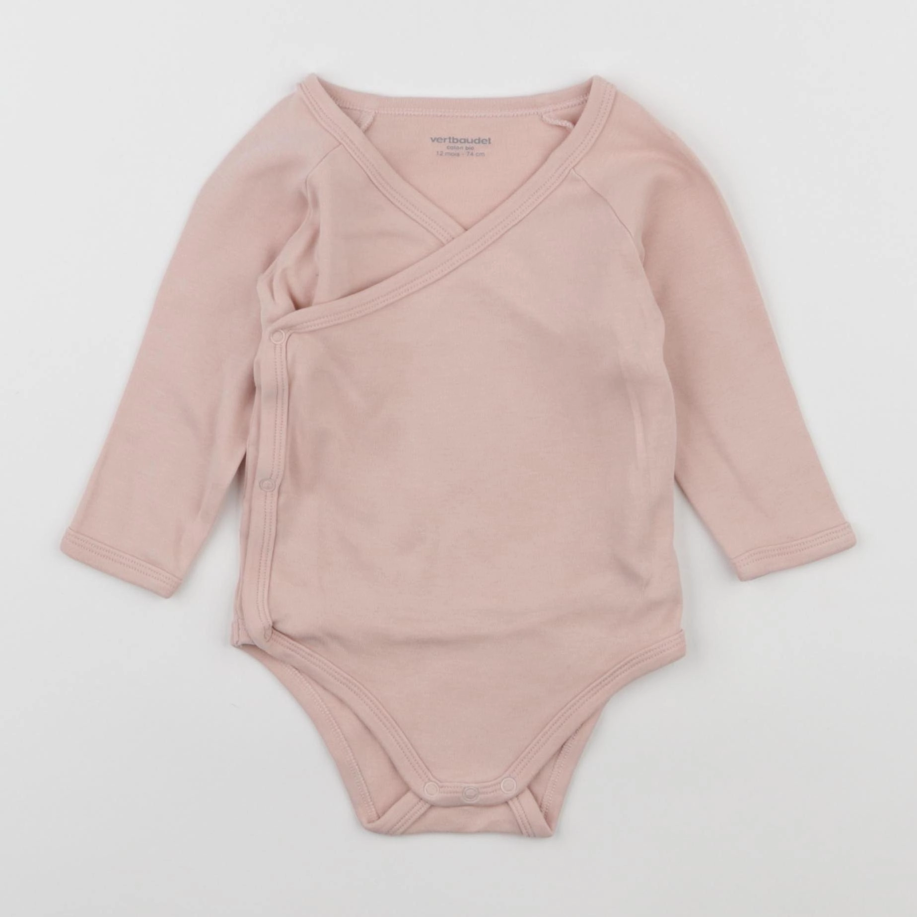 Vertbaudet - body rose - 12 mois