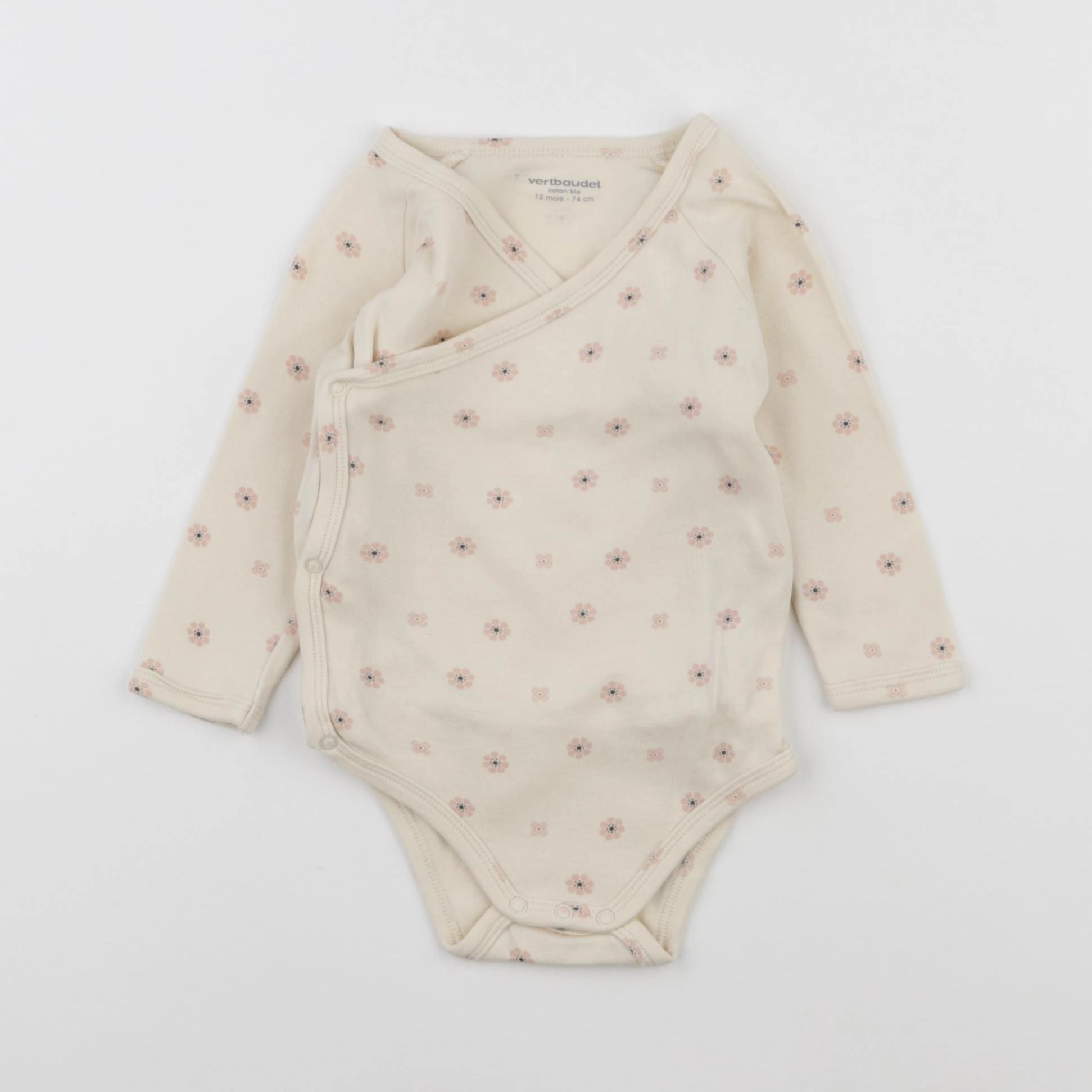 Vertbaudet - body beige - 12 mois