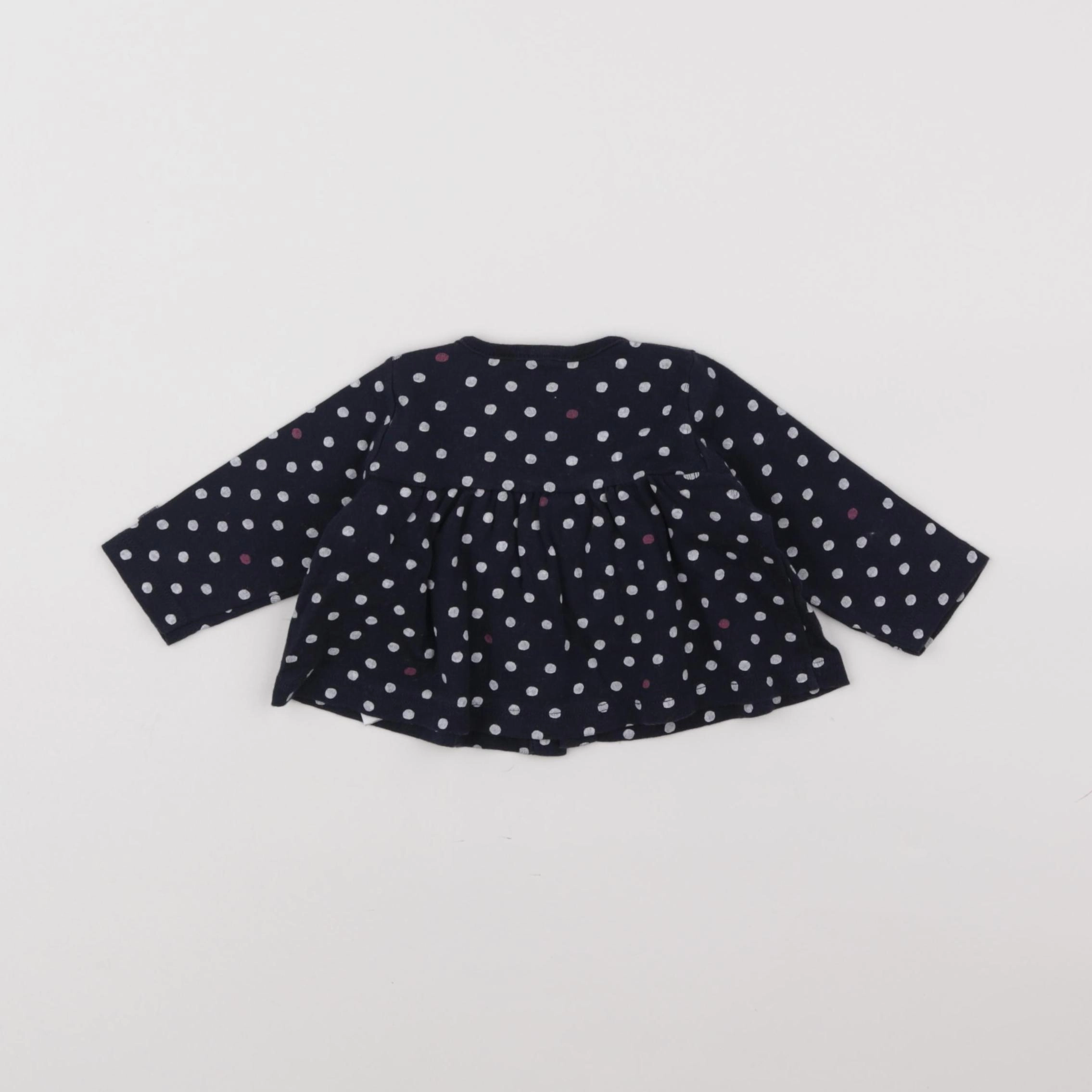 Petit Bateau - tee-shirt bleu - 3 mois