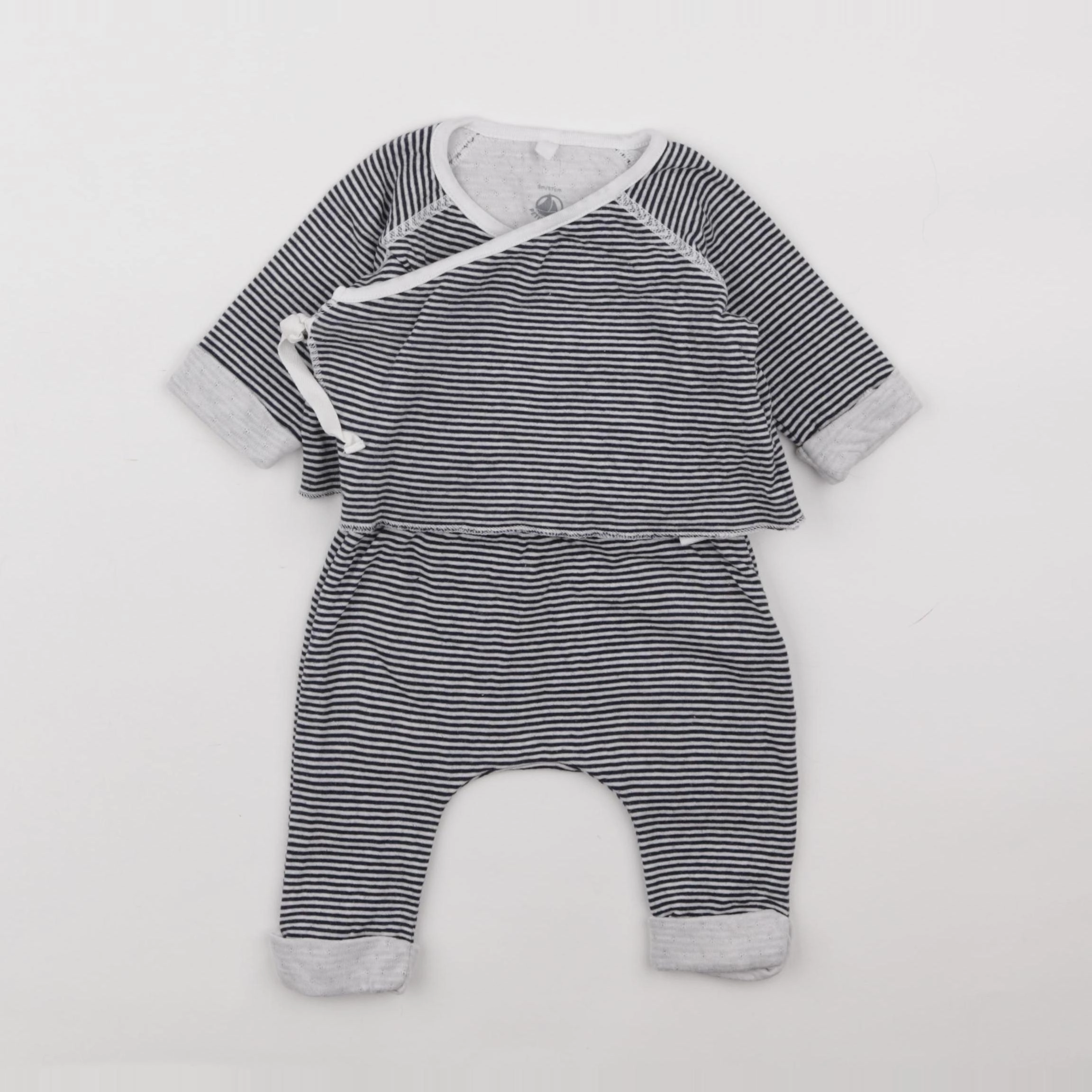 Petit Bateau - ensemble bleu - 6 mois