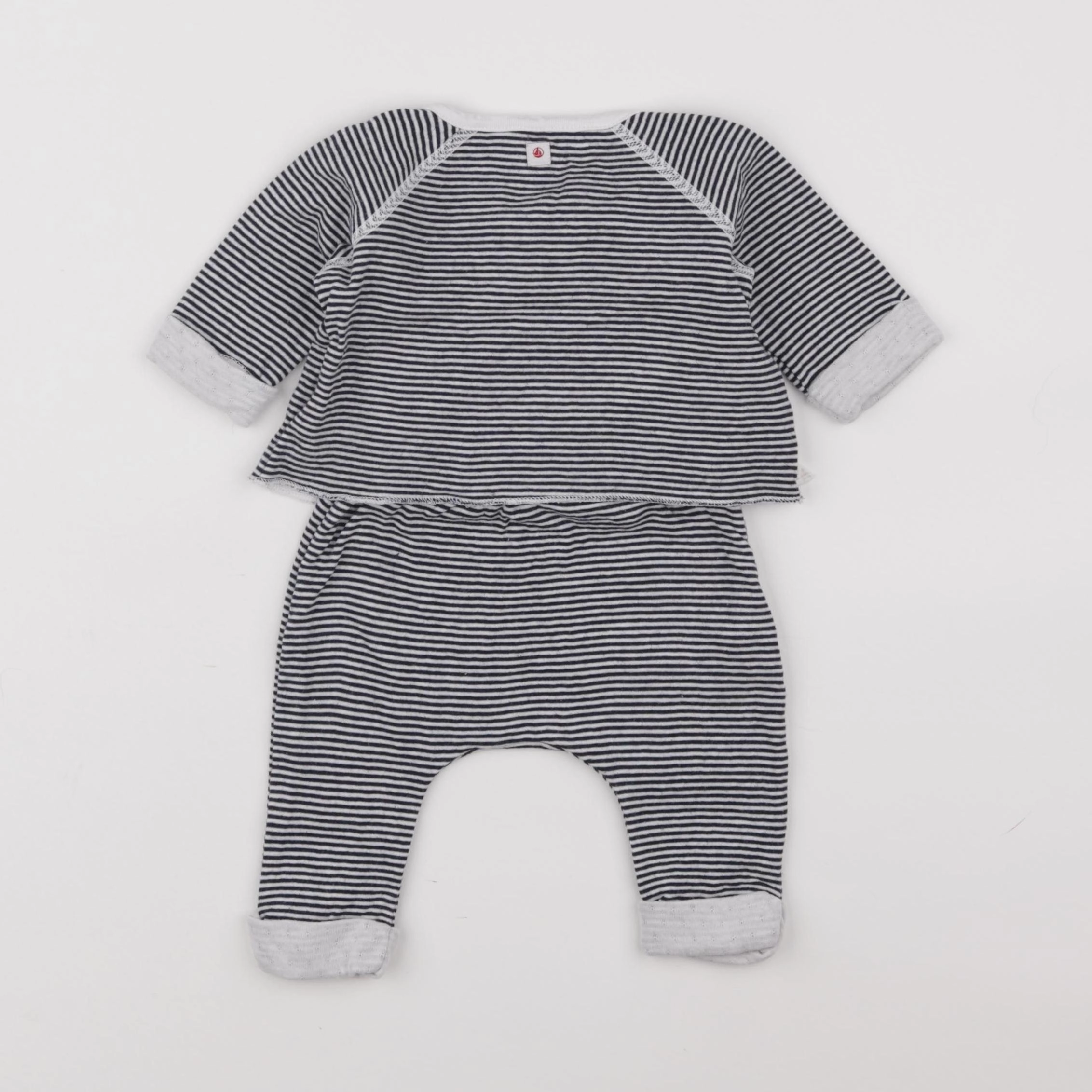 Petit Bateau - ensemble bleu - 6 mois