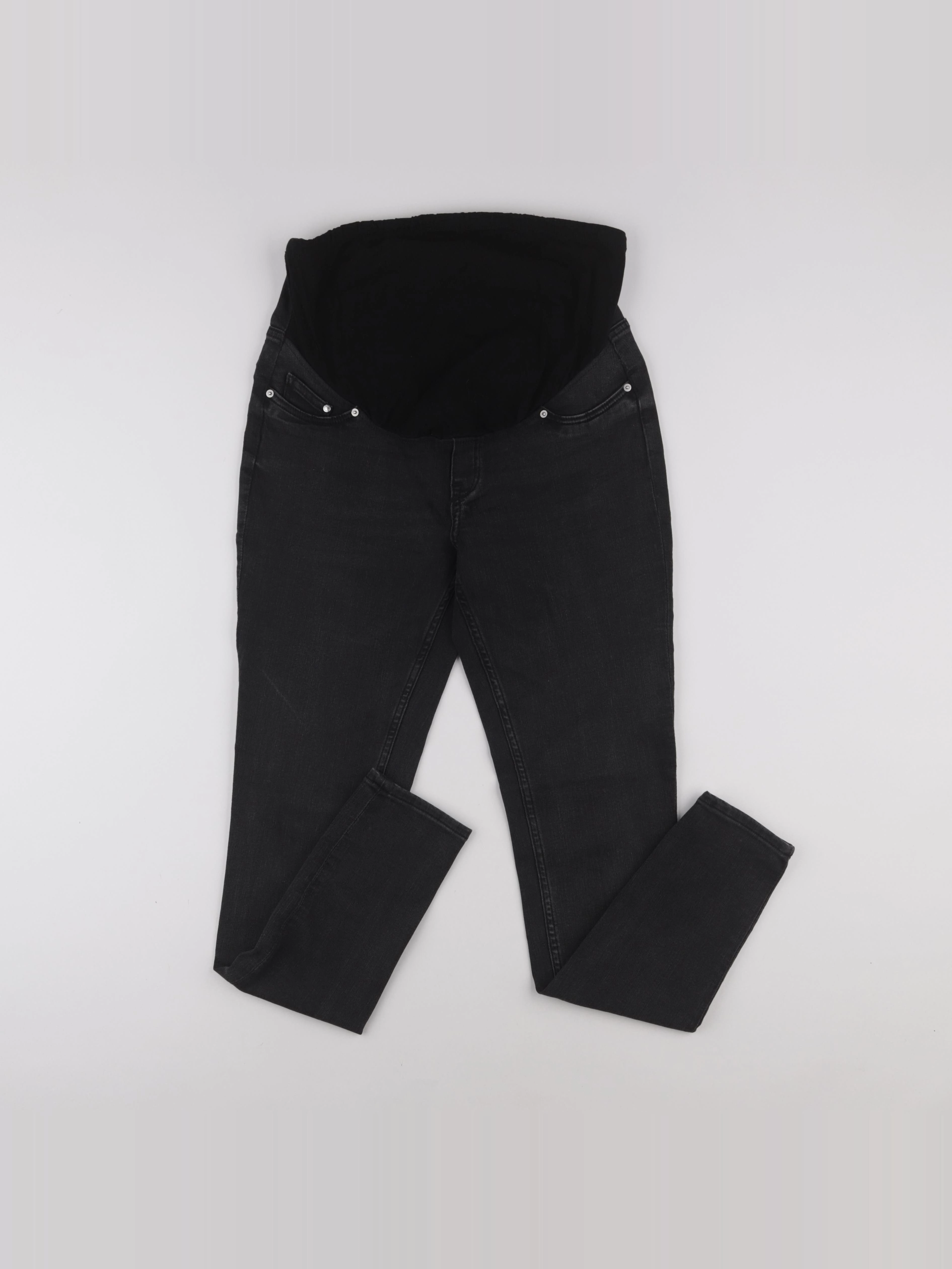 H&M - jean grossesse gris - m