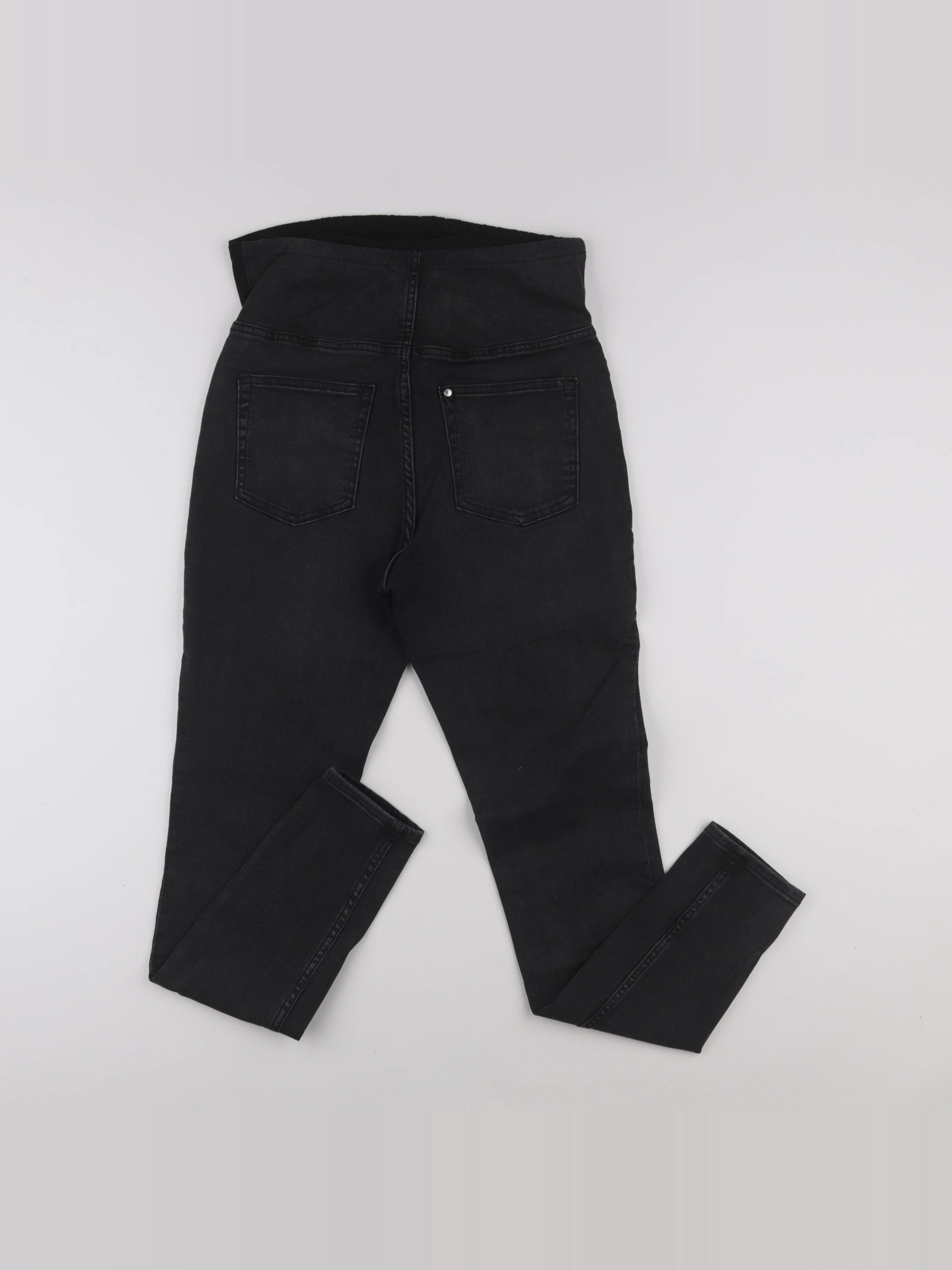 H&M - jean grossesse gris - m