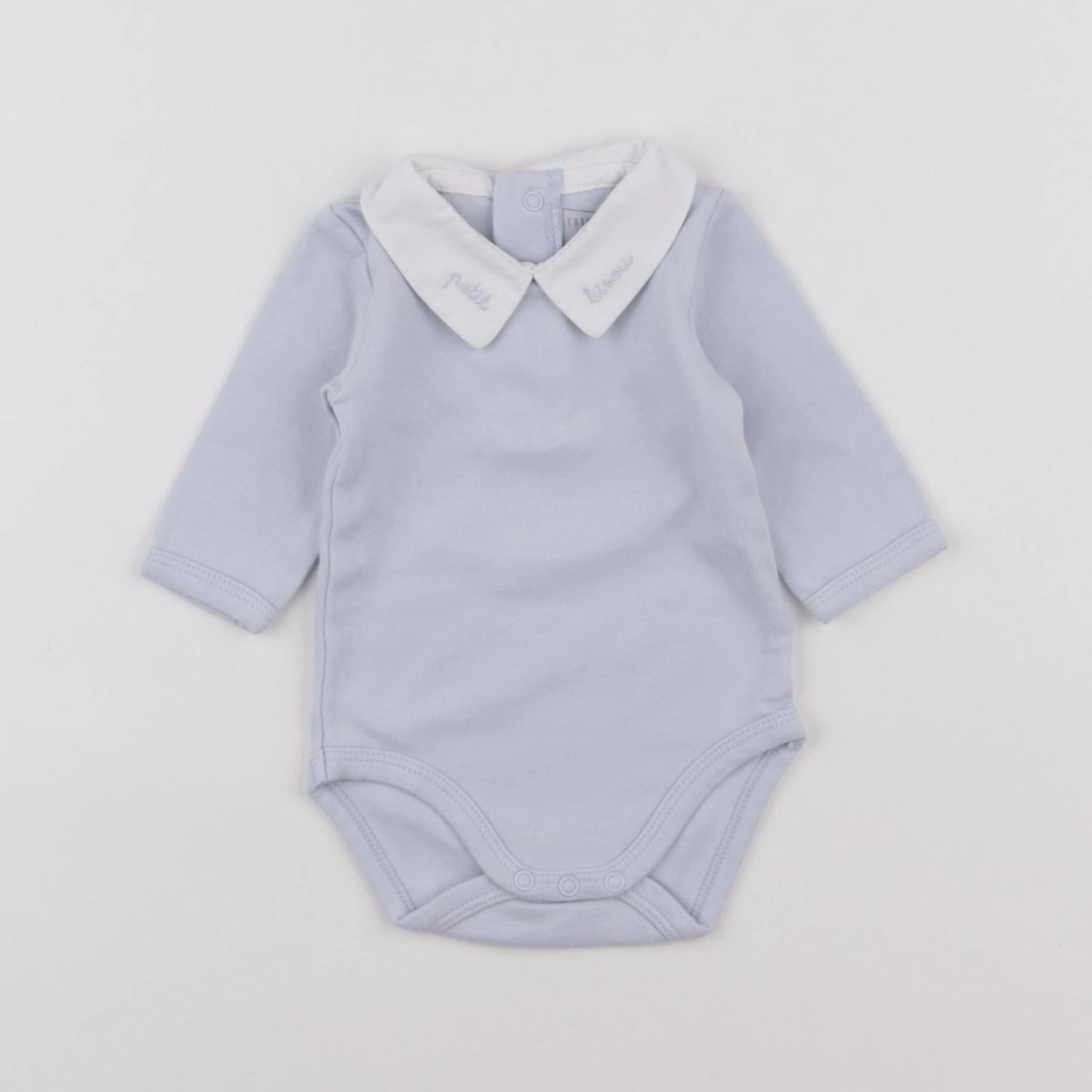 Carrément Beau - body à col bleu - 1 mois