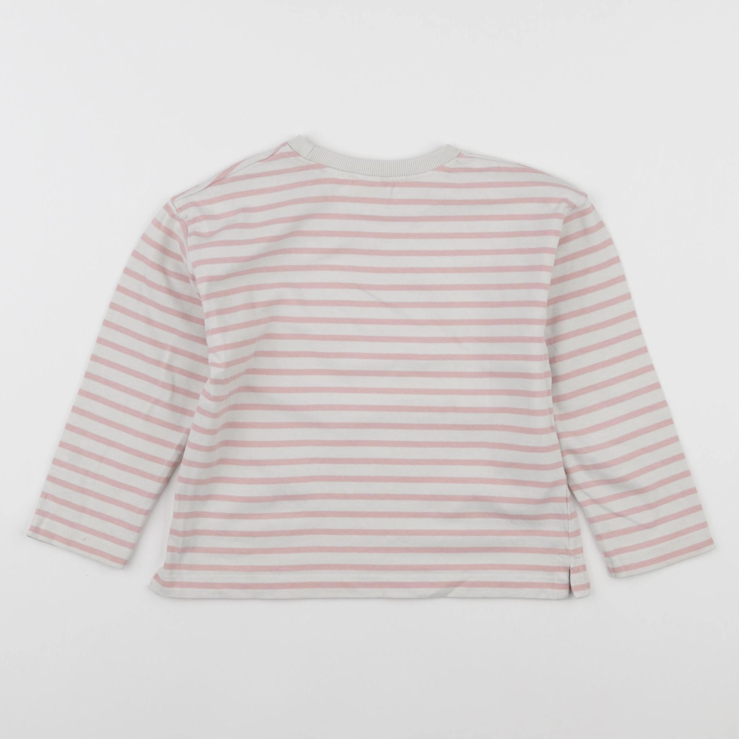 Zara - tee-shirt blanc, rose - 5/6 ans