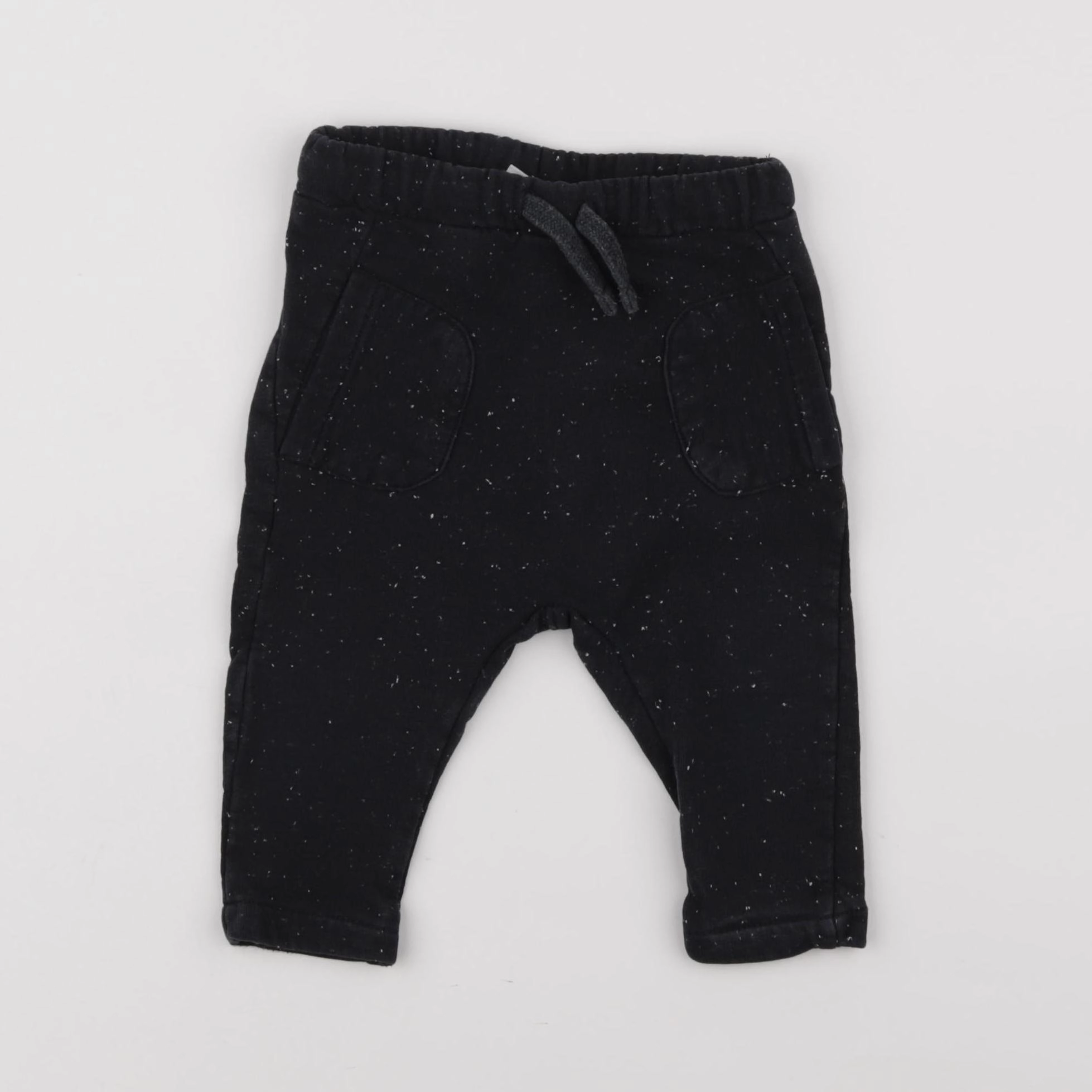 Zara - jogging doublé noir - 9/12 mois
