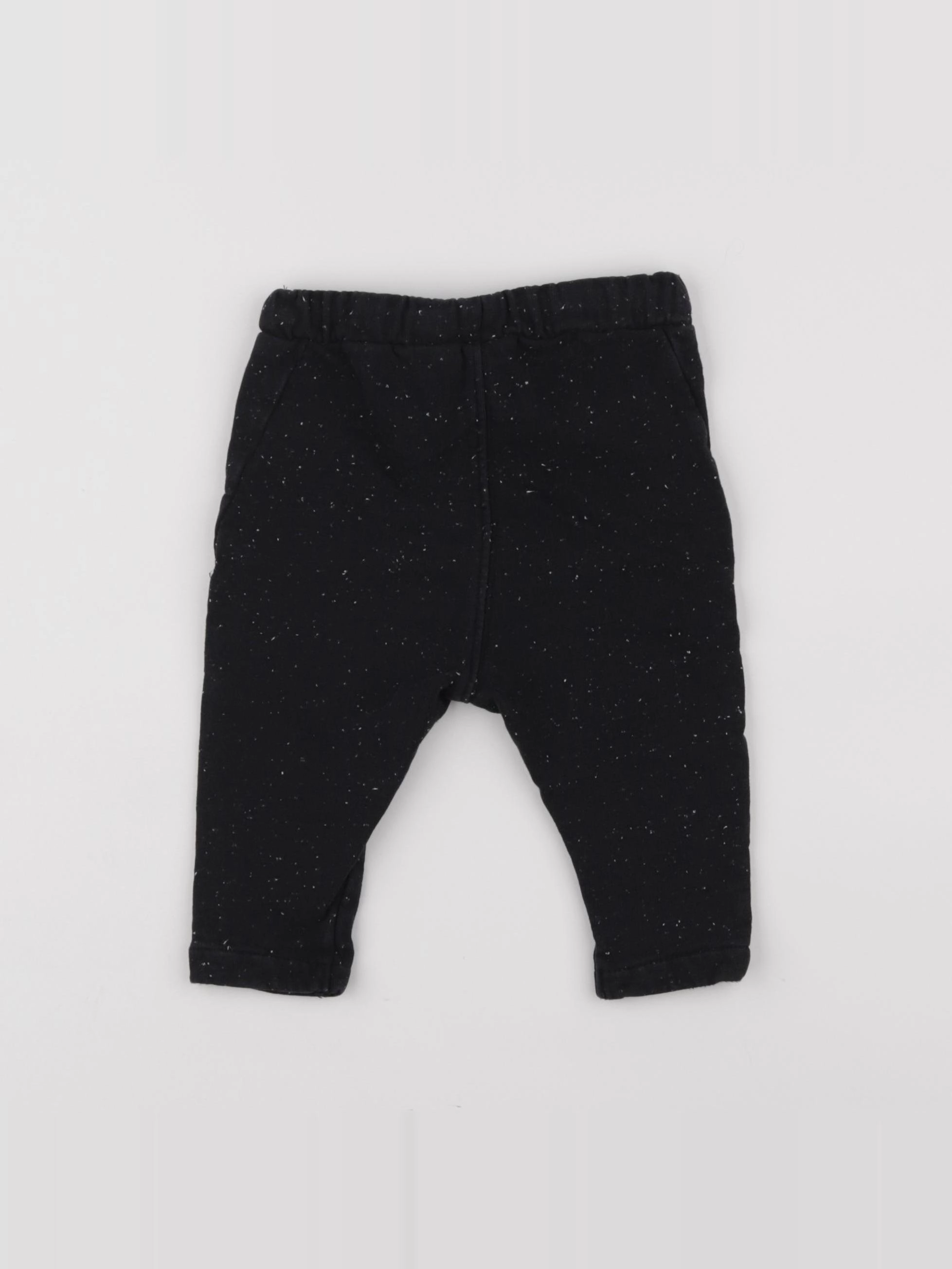 Zara - jogging doublé noir - 9/12 mois