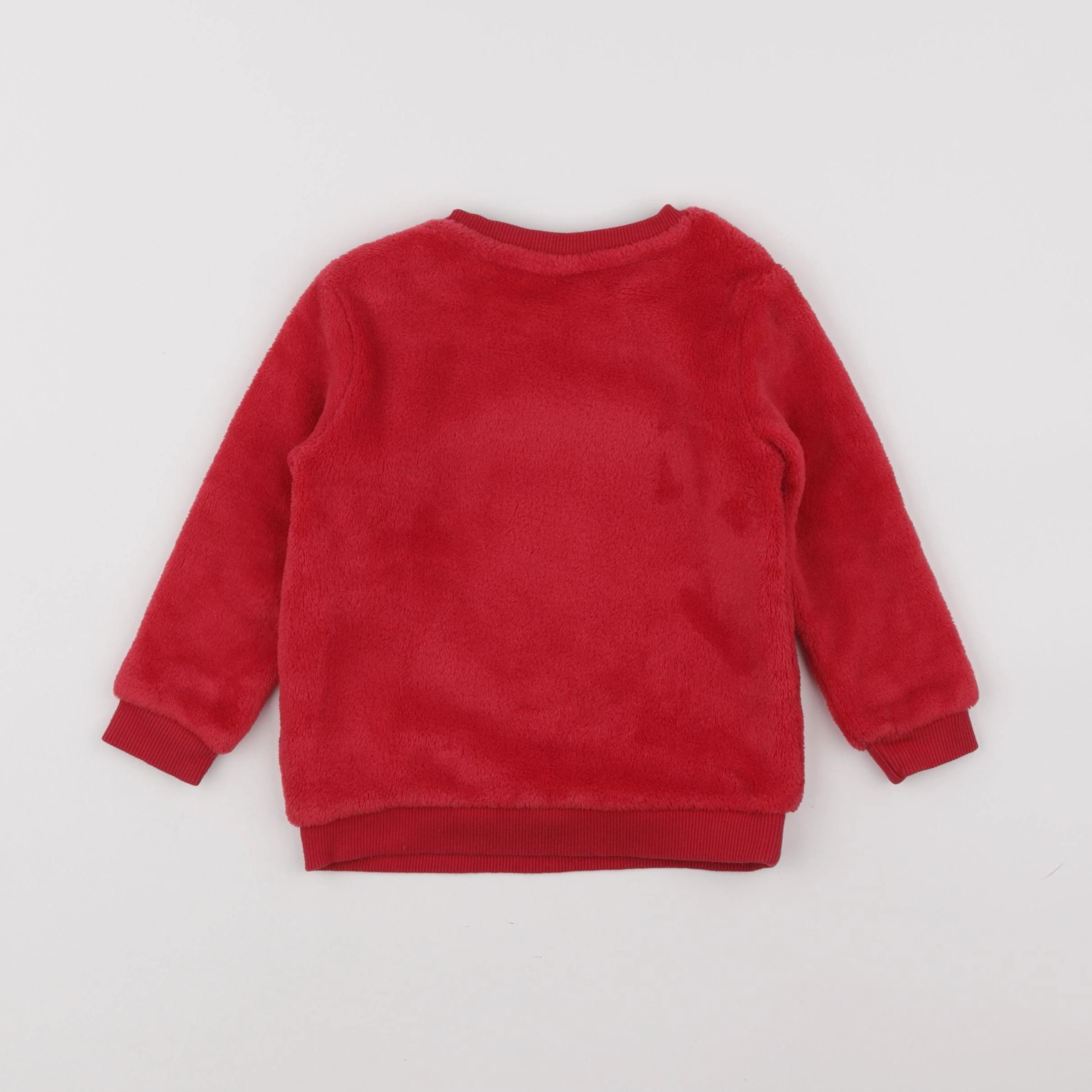 H&M - pull rouge, or - 12/18 mois
