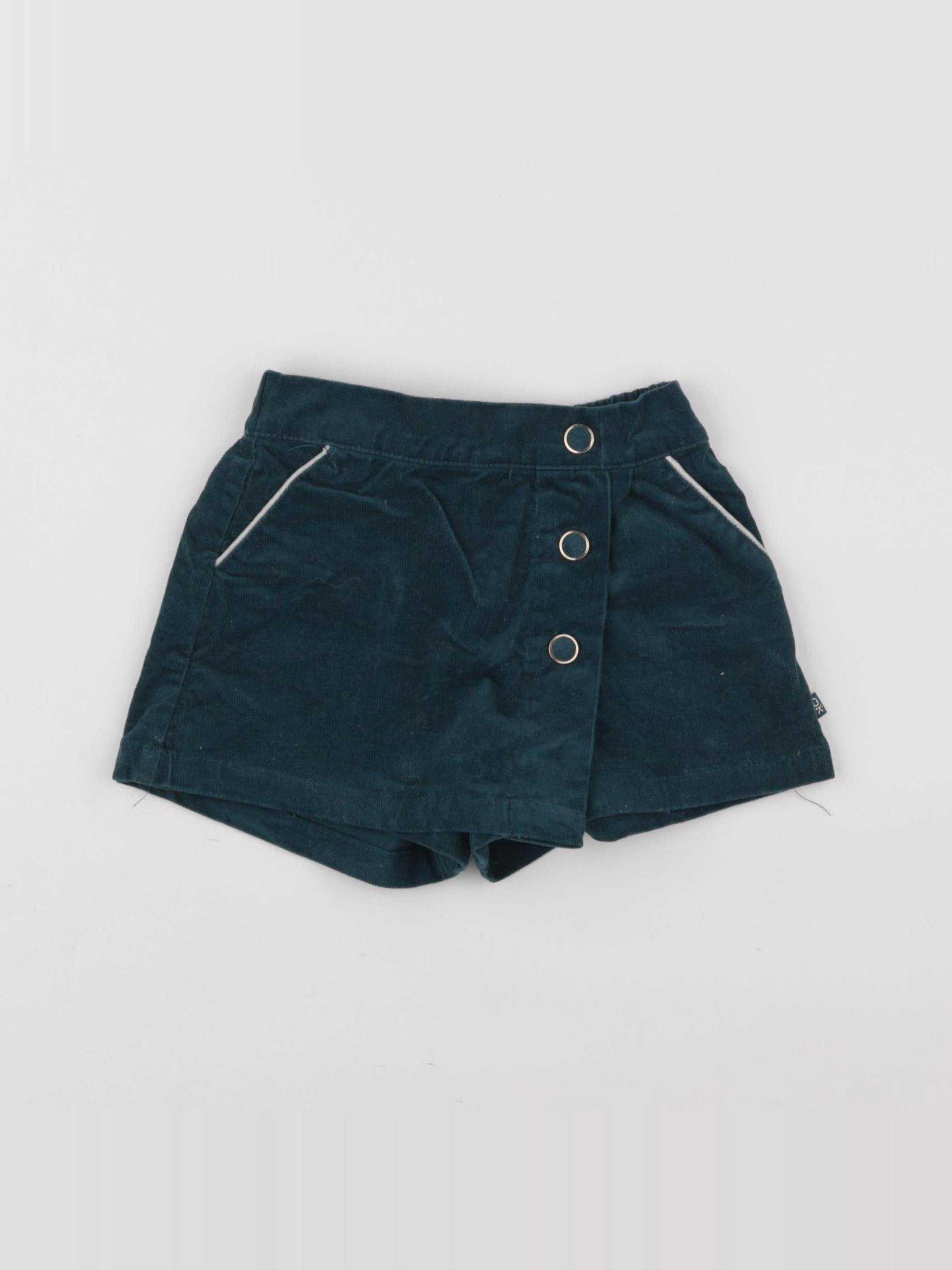 Okaidi - jupe short bleu, or - 4 ans
